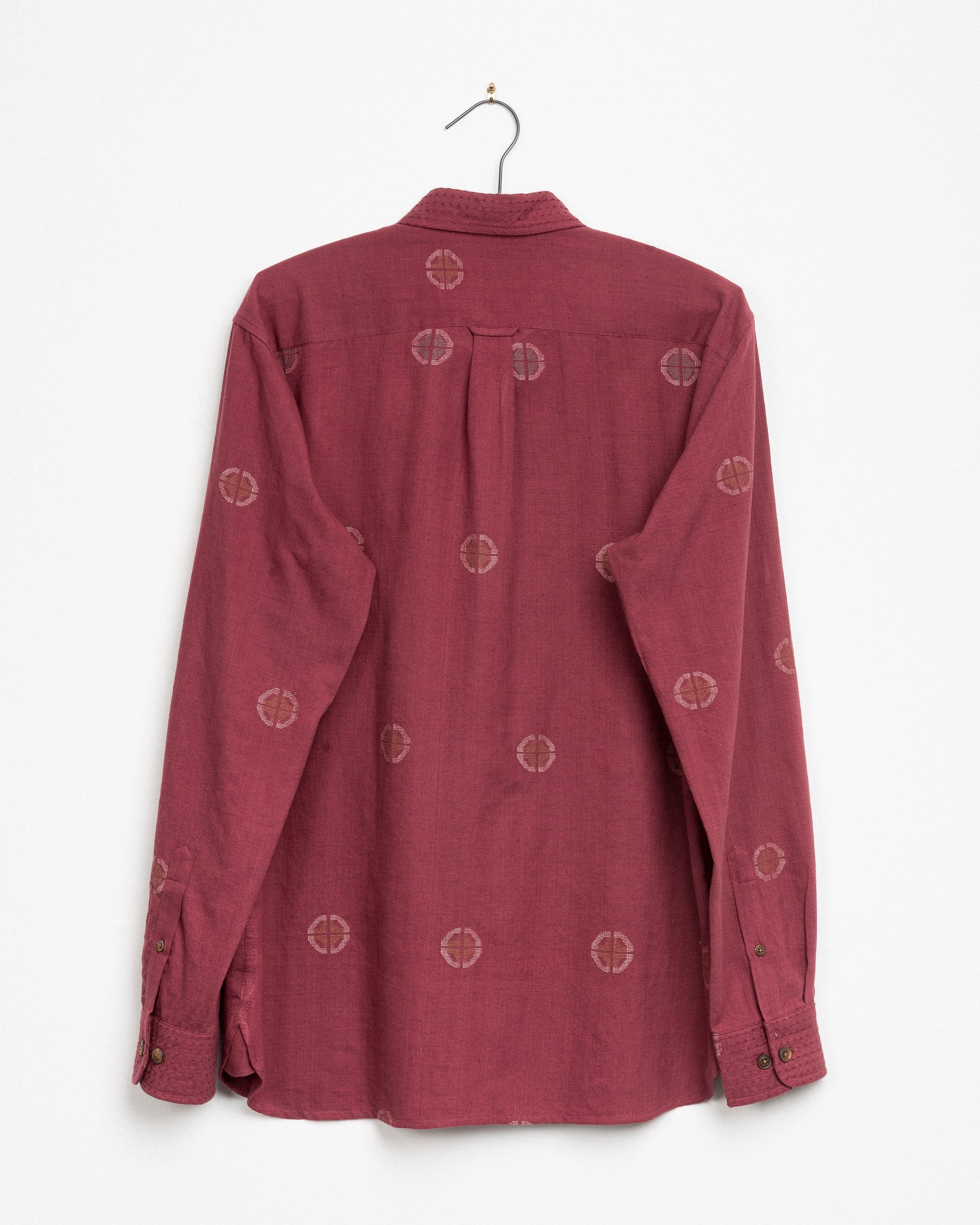 Kabir Shirt in Pomegranate Lotus Jamdani