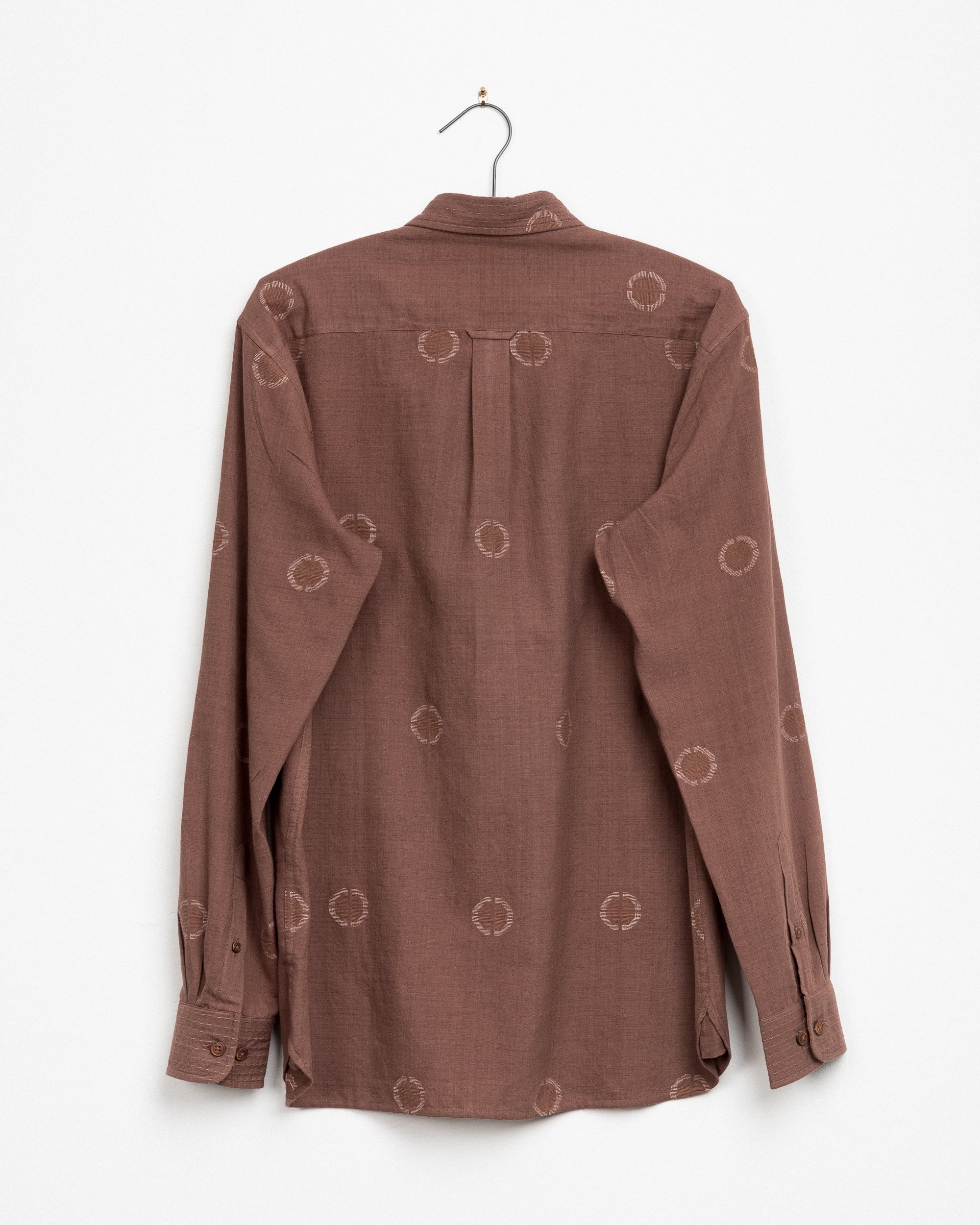 Kabir Shirt in Mocha Lotus Jamdani