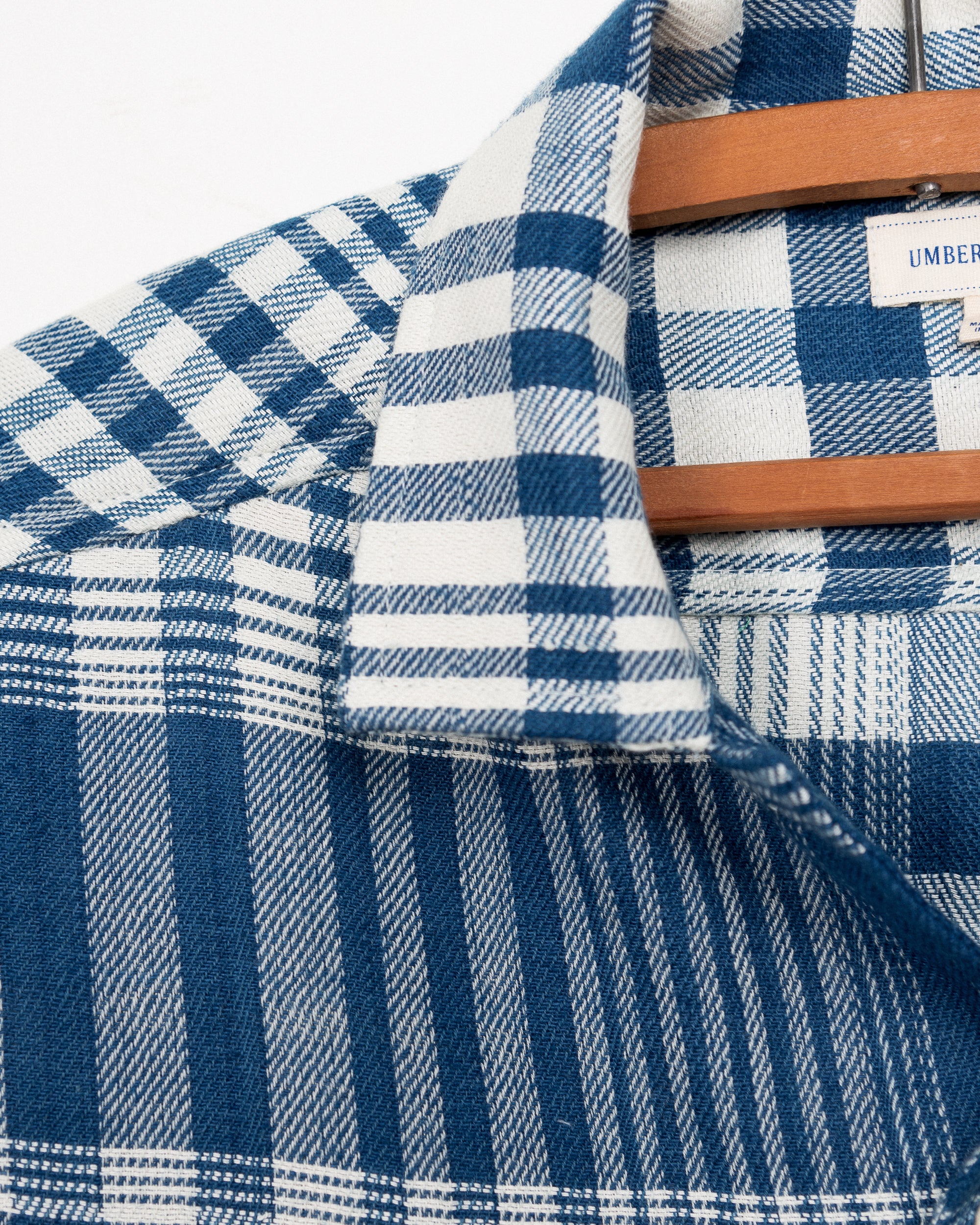 Harshil Two-Pocket L/S Shirt in Indigo Cloud Plaid