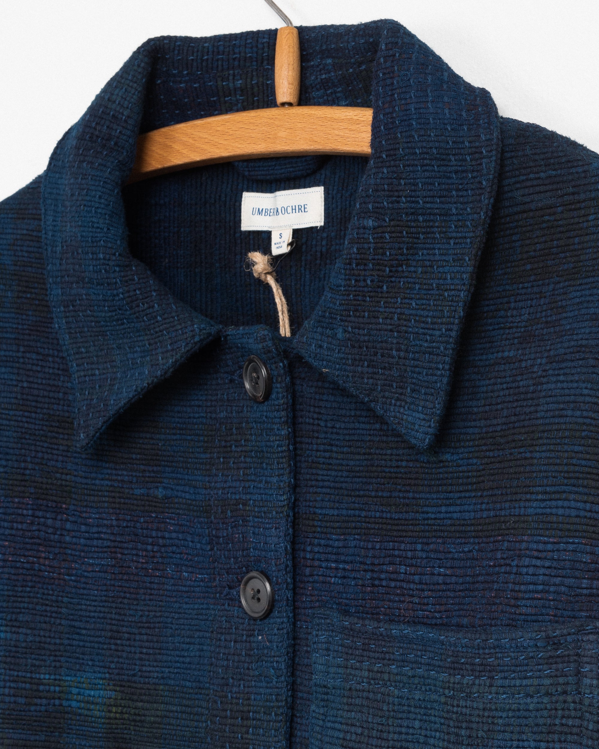 Padma Jacket in Indigo Overdyed Khes