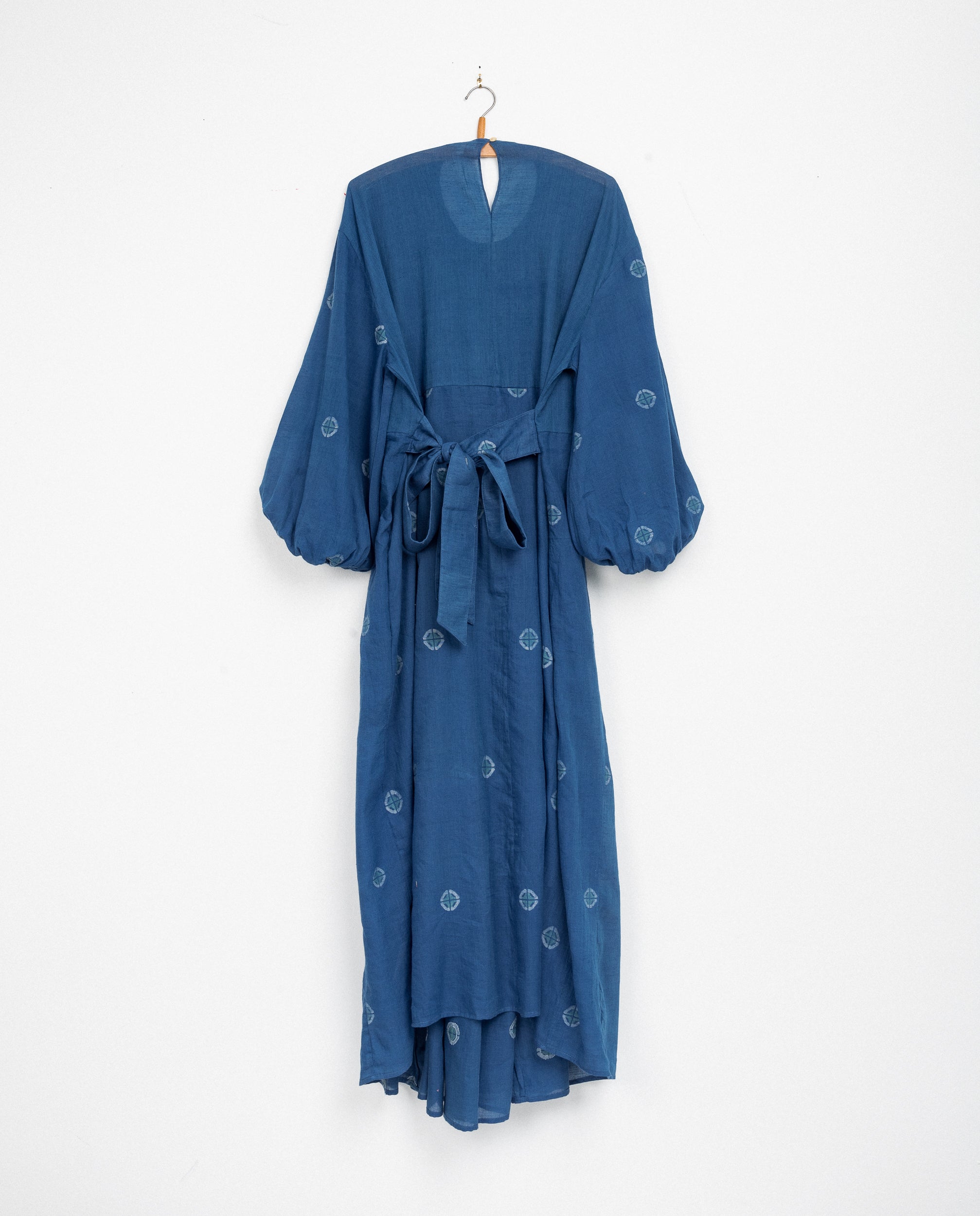 Saanvi Dress in Indigo Jamdani
