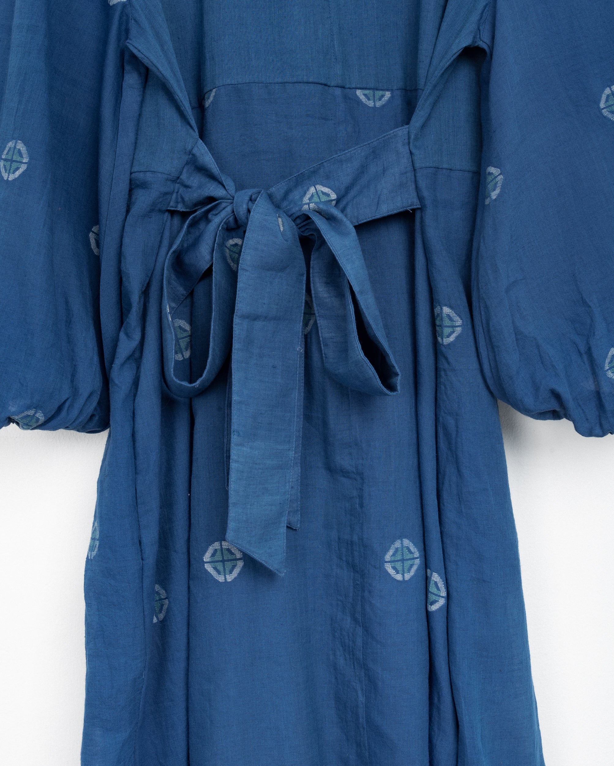 Saanvi Dress in Indigo Jamdani