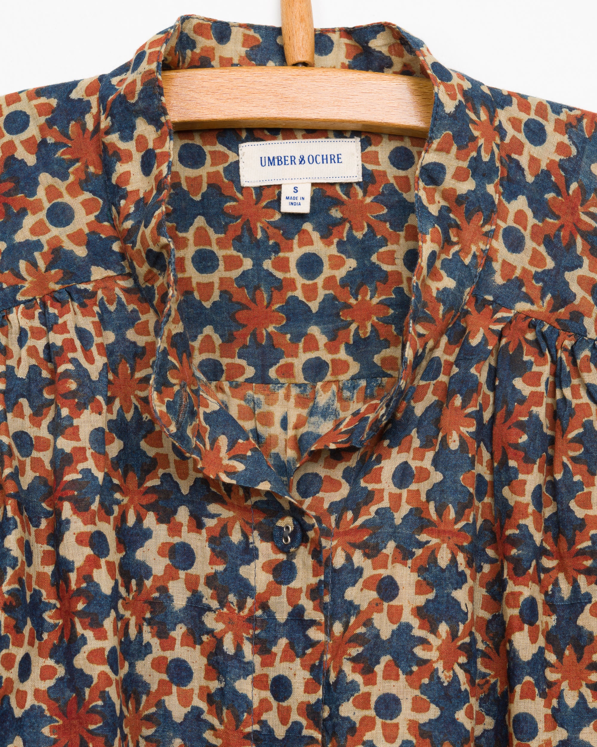 Samira Tunic in Rust Floral Block MW