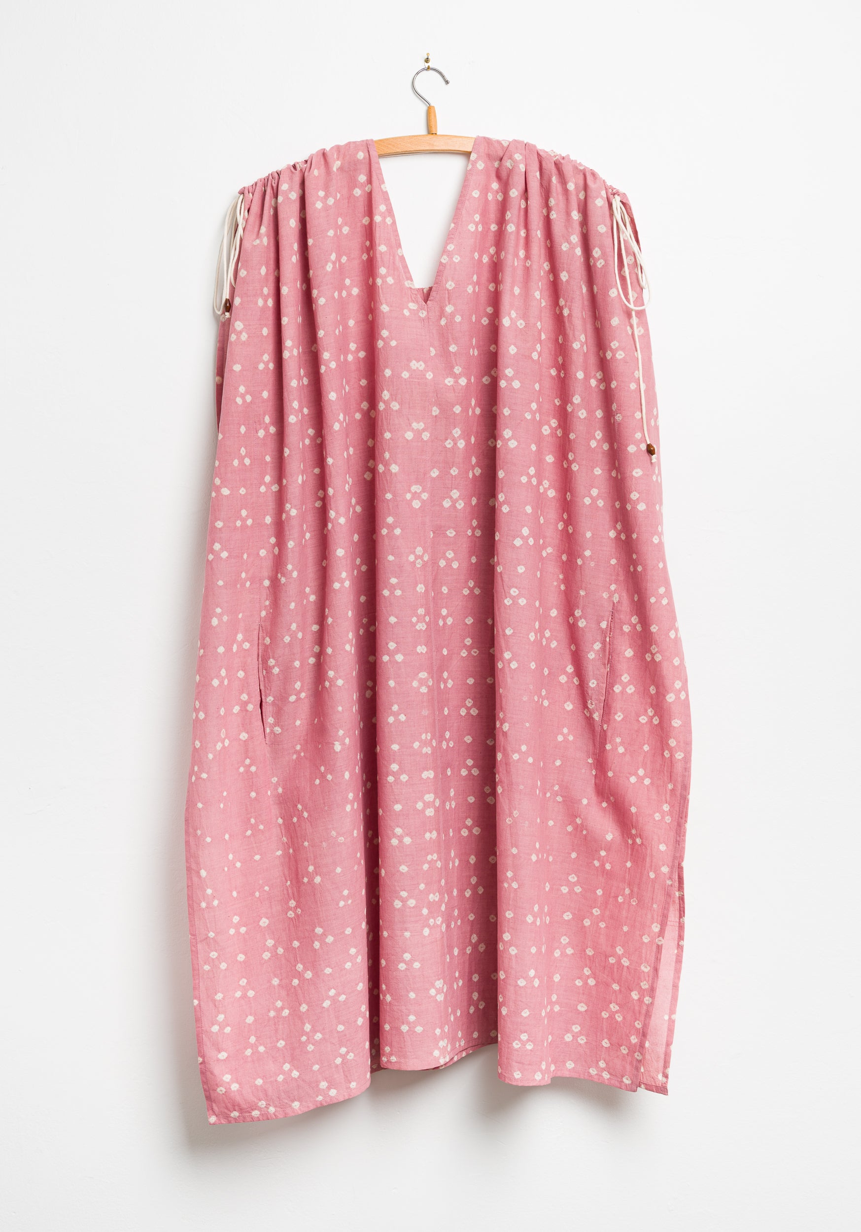 Cleo Caftan in Pink Dot Bandhani