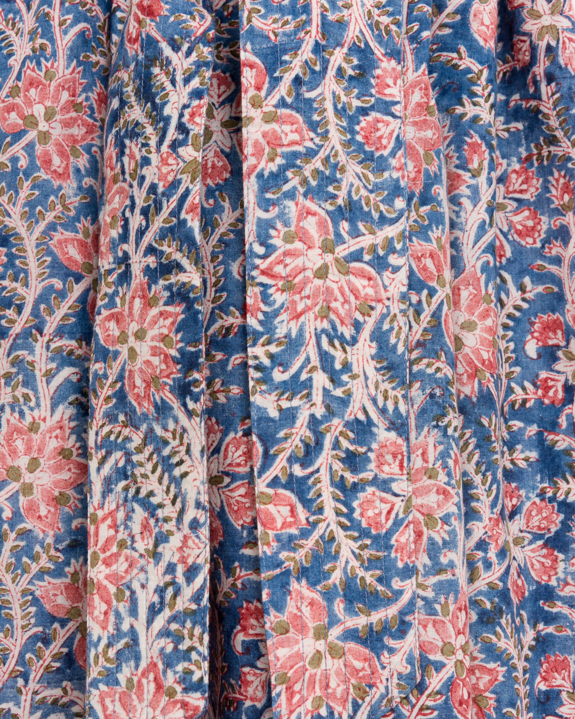 Devi Peasant Dress in Blue Floral