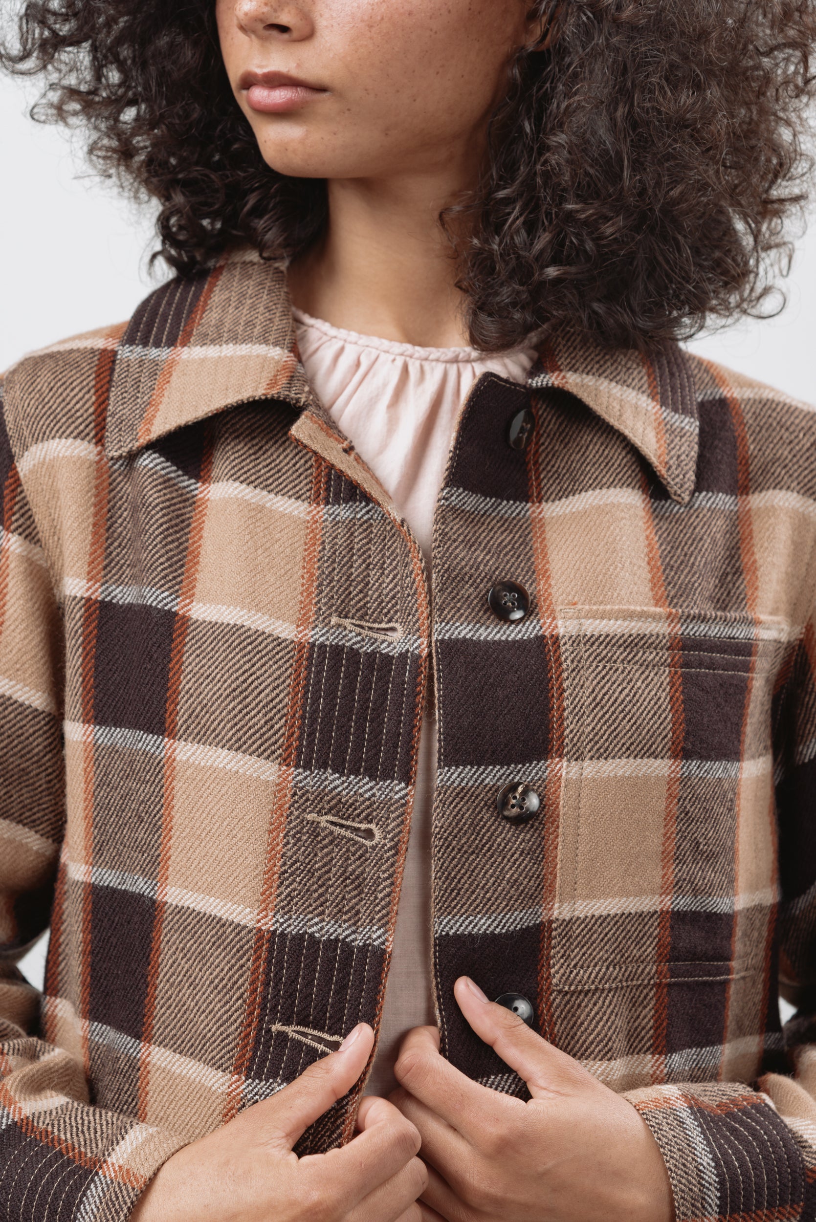 Padma Jacket in Wool Plaid