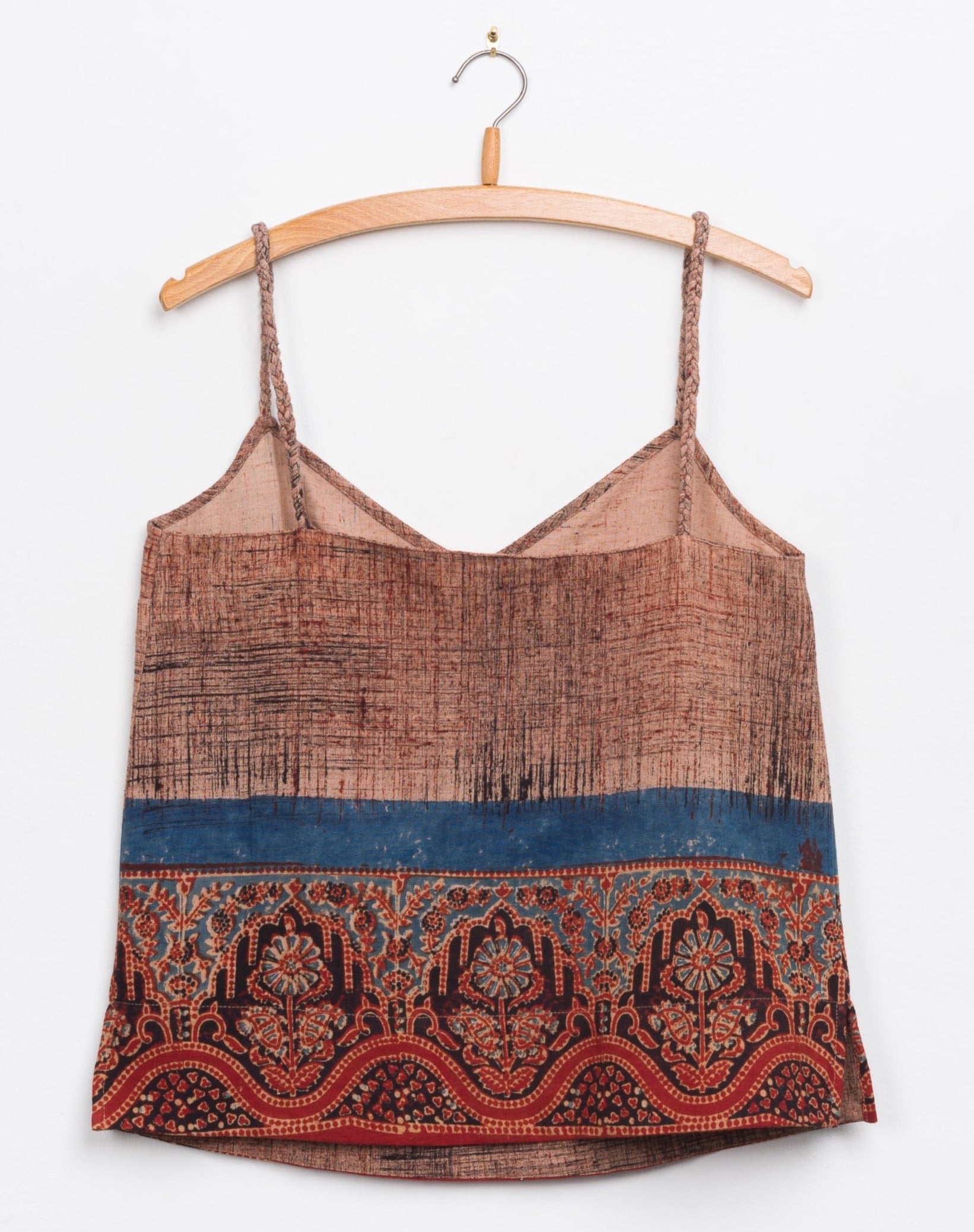 Tanvi Camisole in Pomegranate Brushed Border