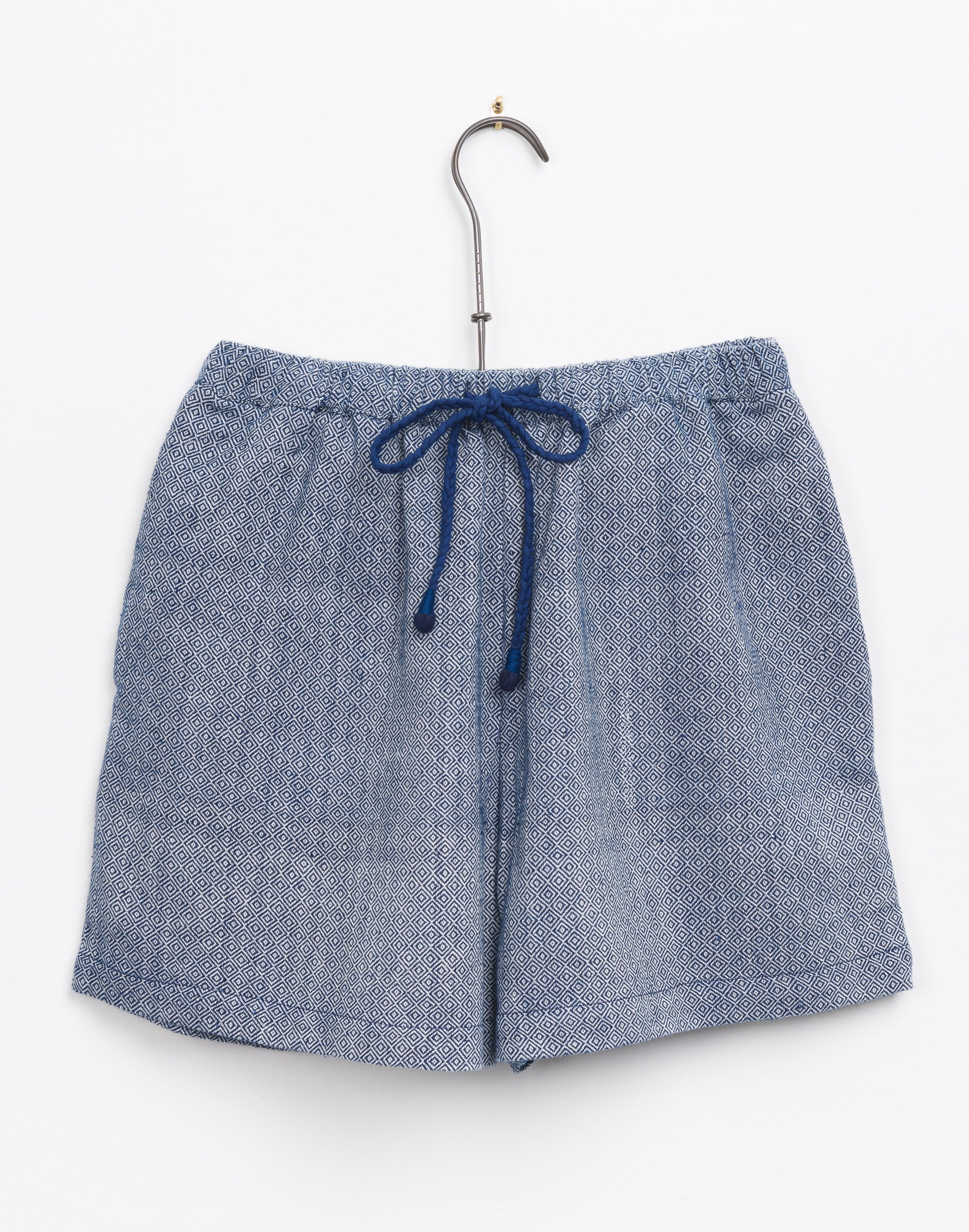 Ekiya Short in Indigo Diamond Weave