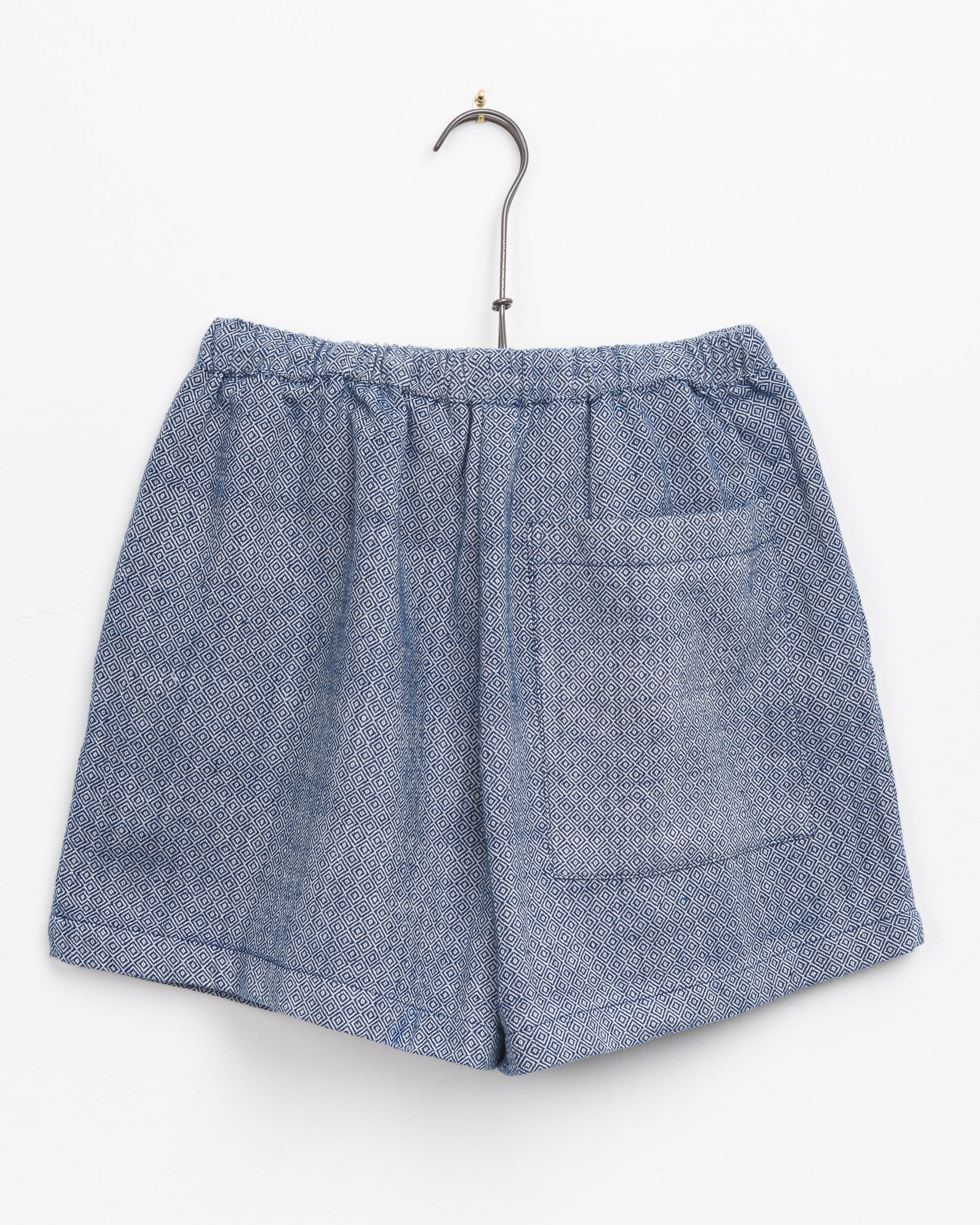 Ekiya Short in Indigo Diamond Weave