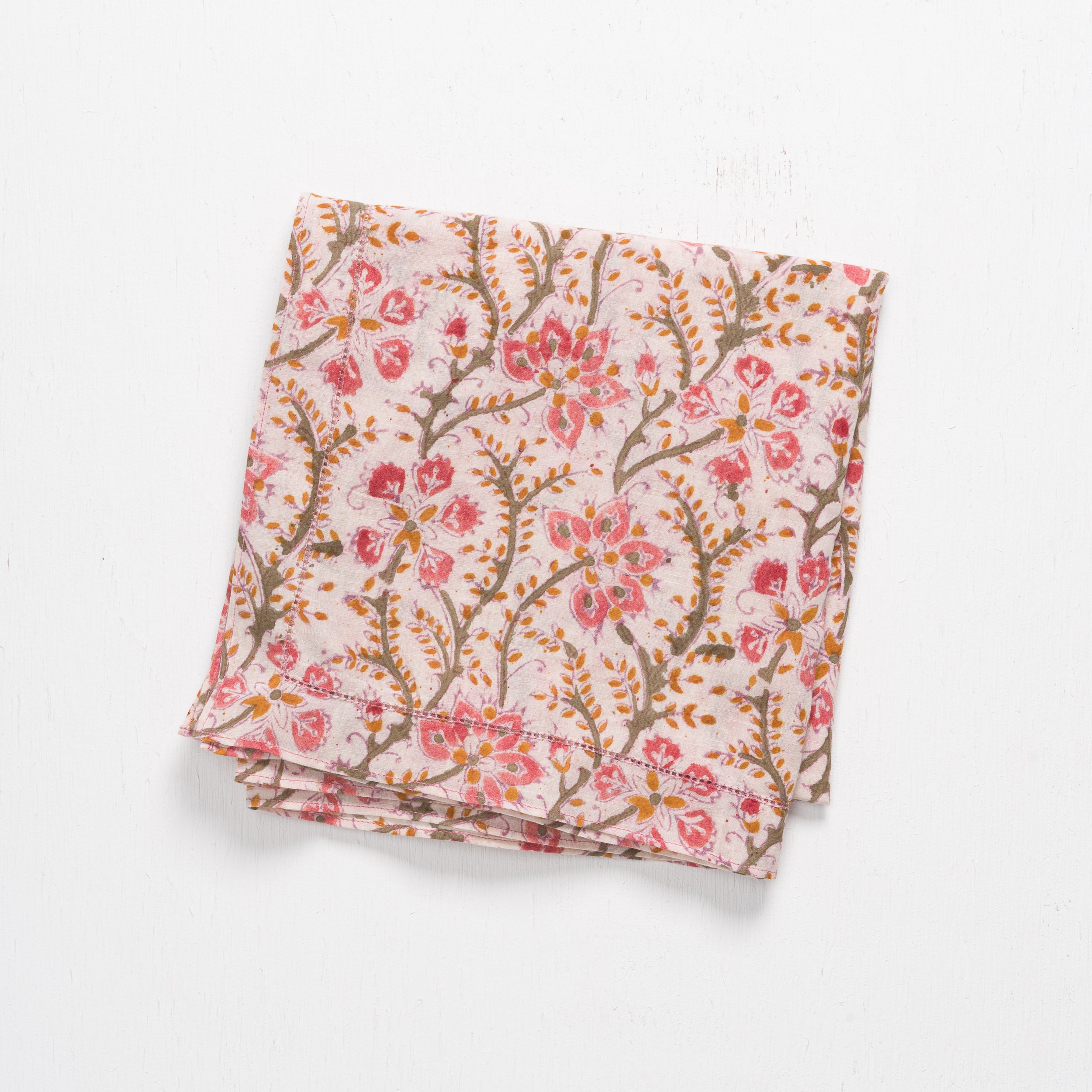 Scarf in Pink Floral Block