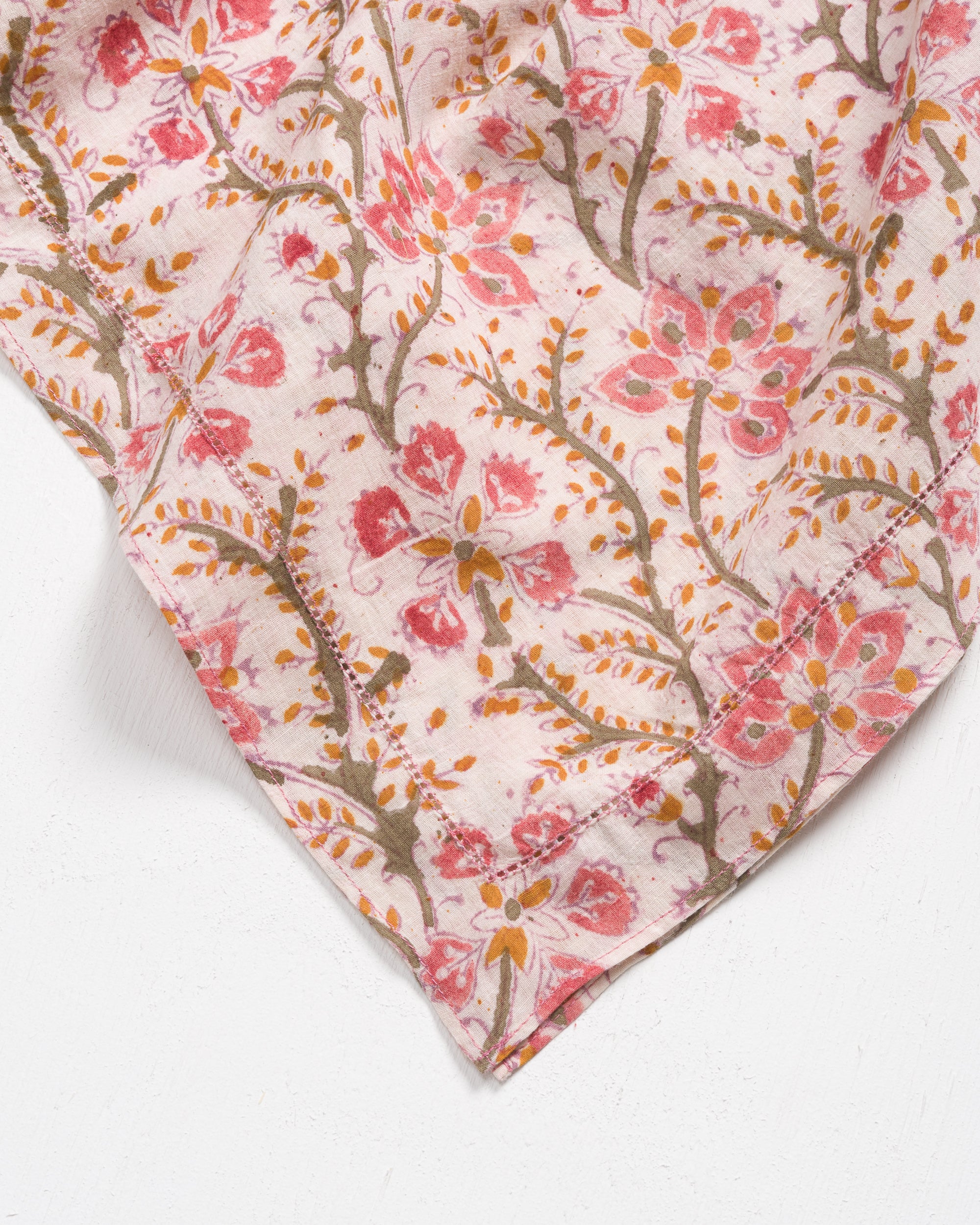 Scarf in Pink Floral Block