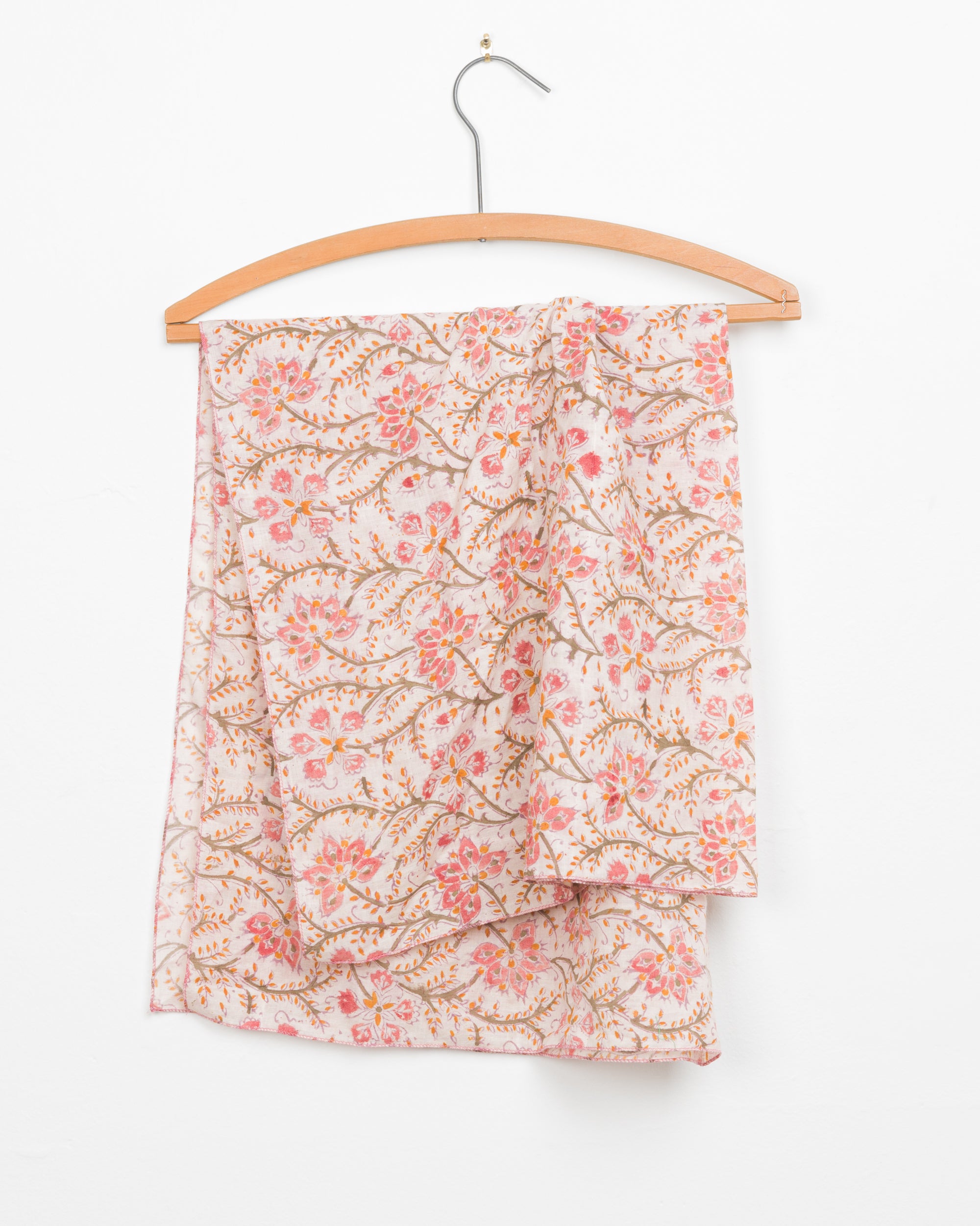 Scarf in Pink Floral Block