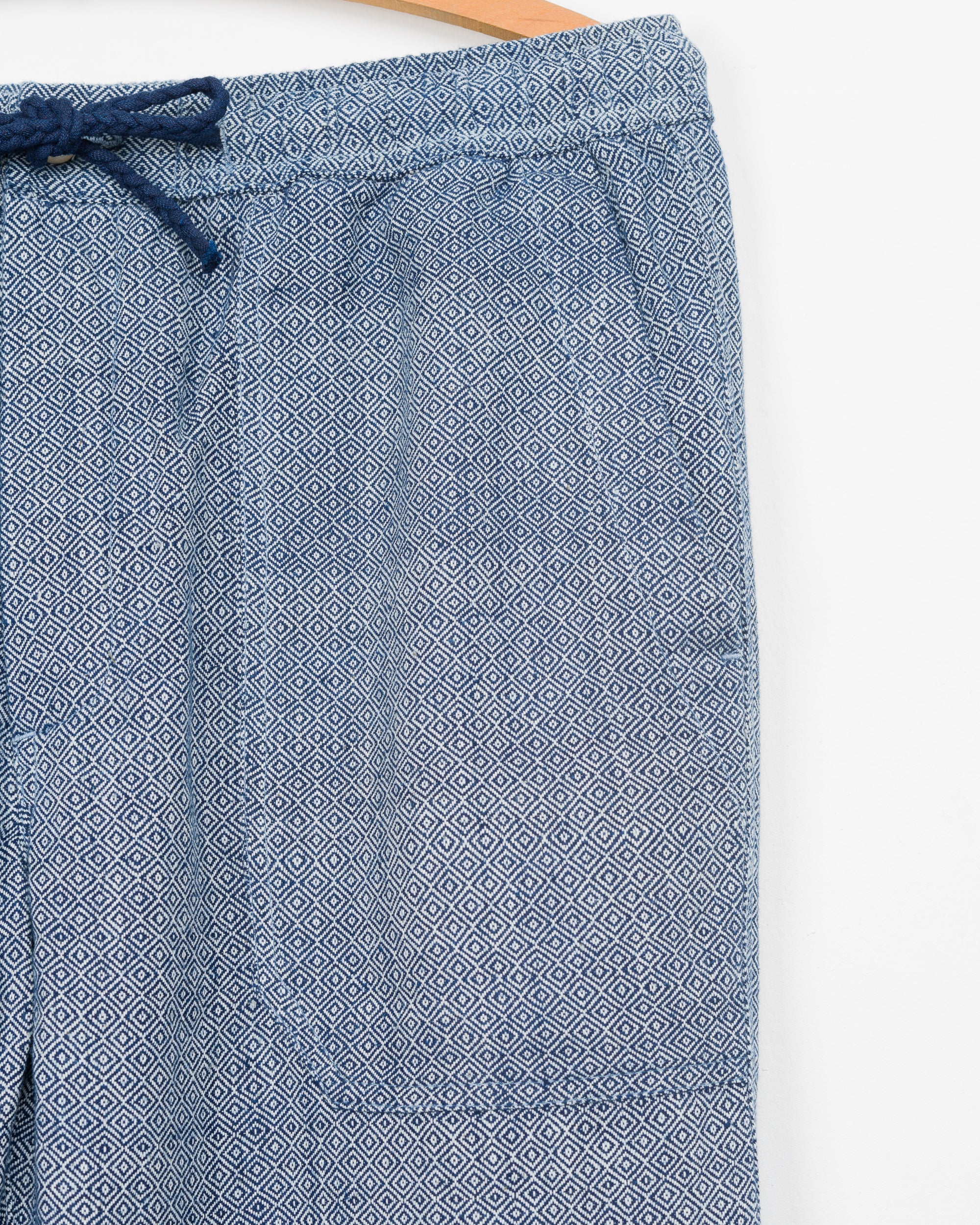 Harshad Utility Pant in Indigo Diamond Weave