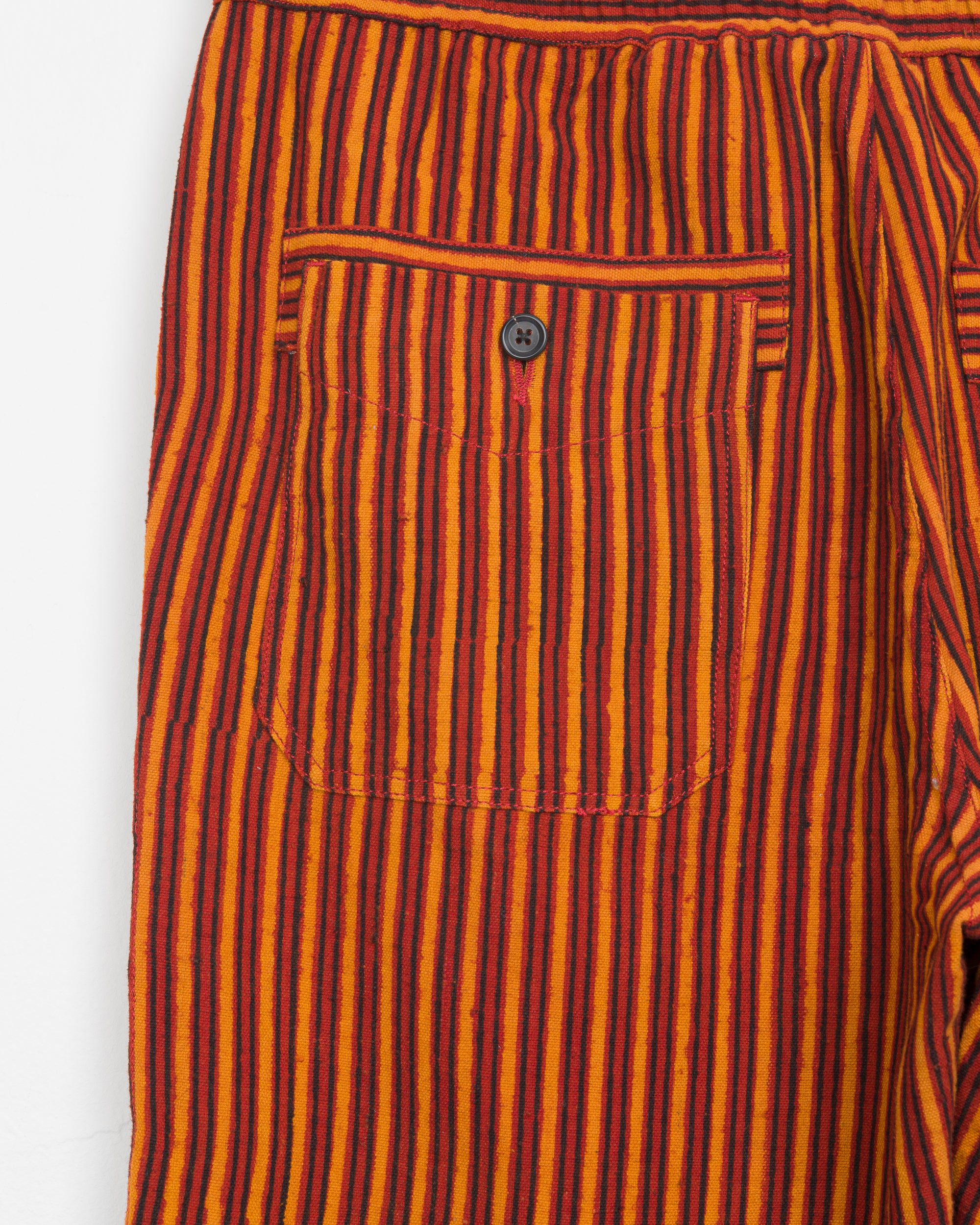 Harshad Utility Pant in Pomegranate Stripe Block