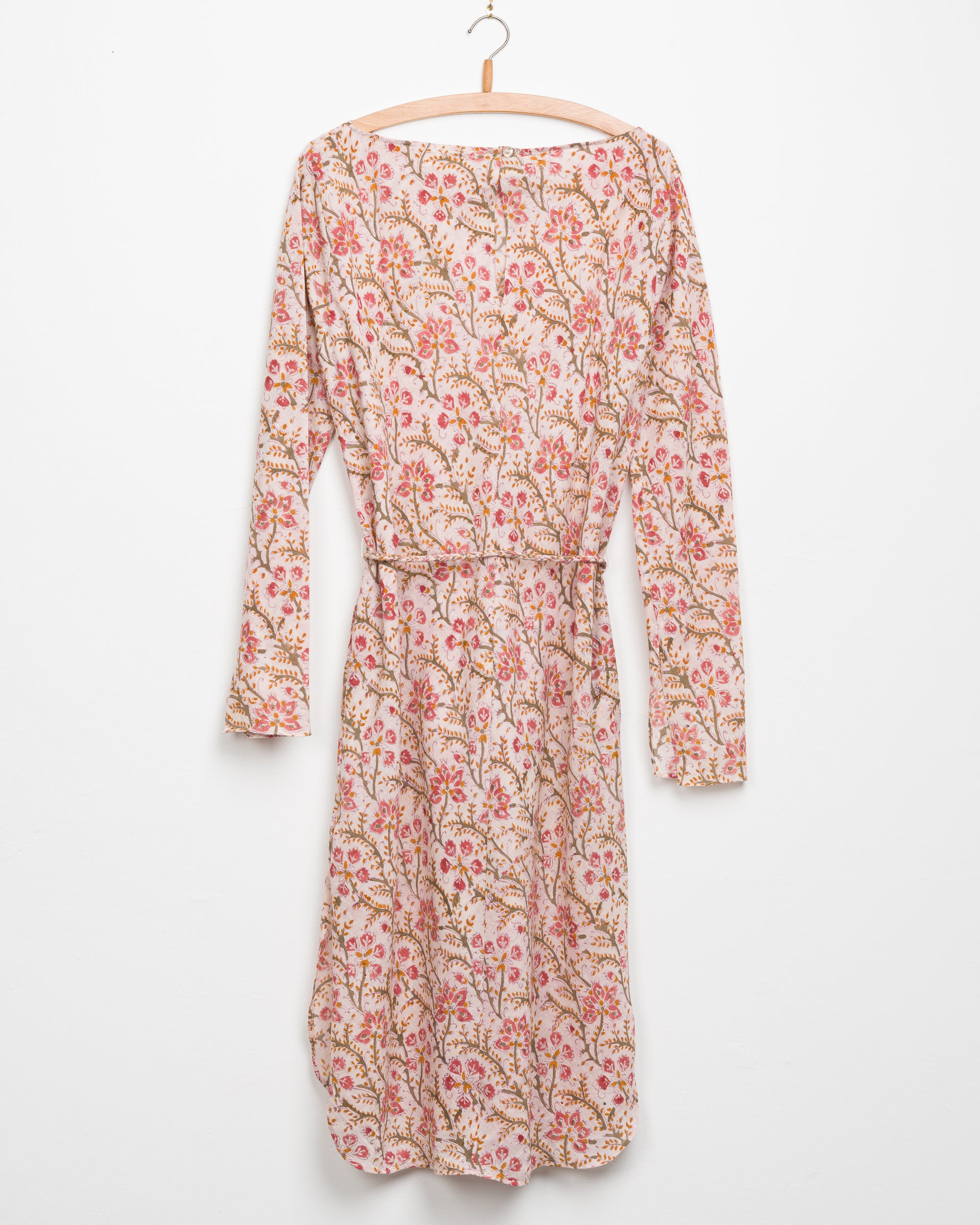 Aisha Dress in Pink Floral Block