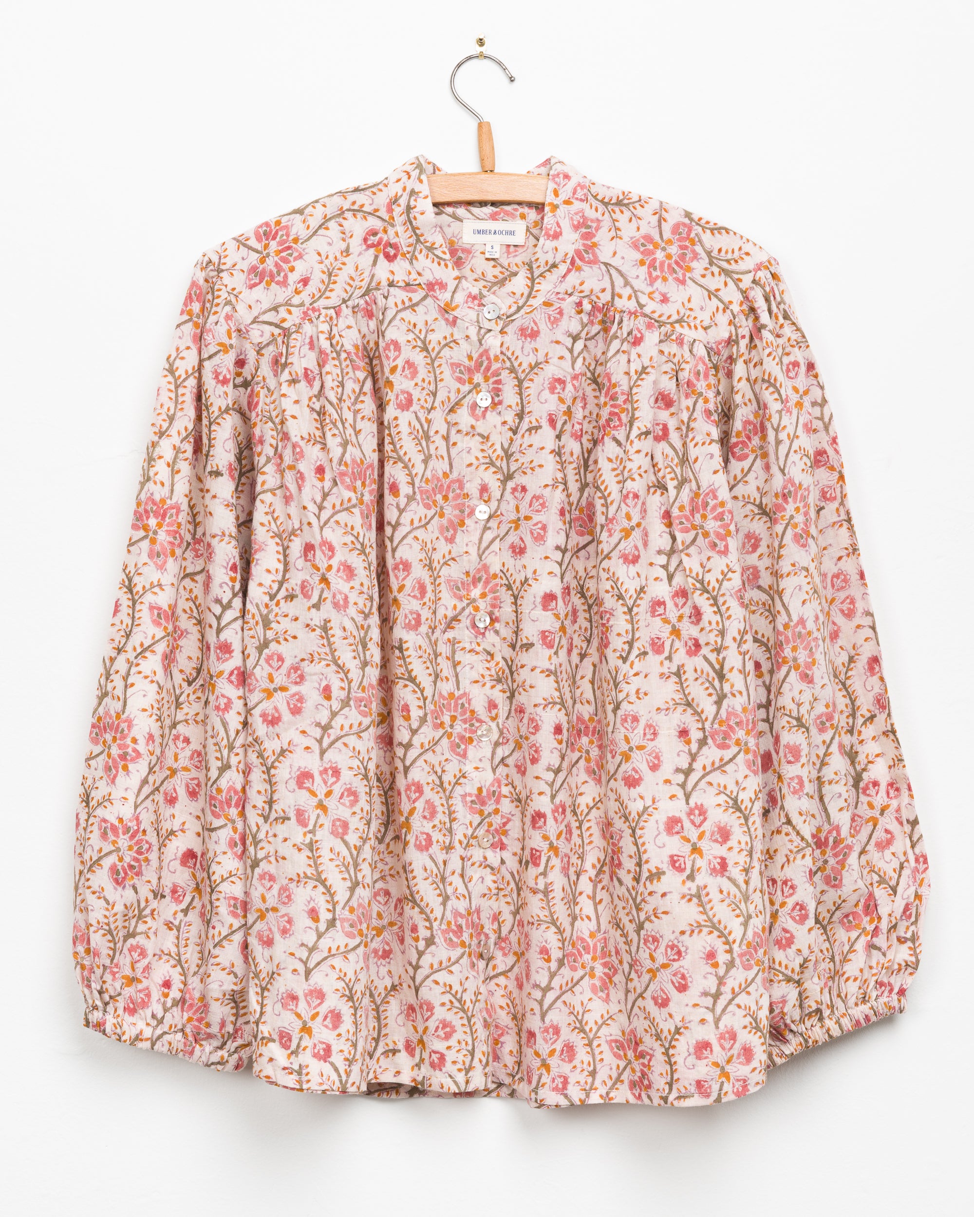 Sabrina Top in Pink Floral Block