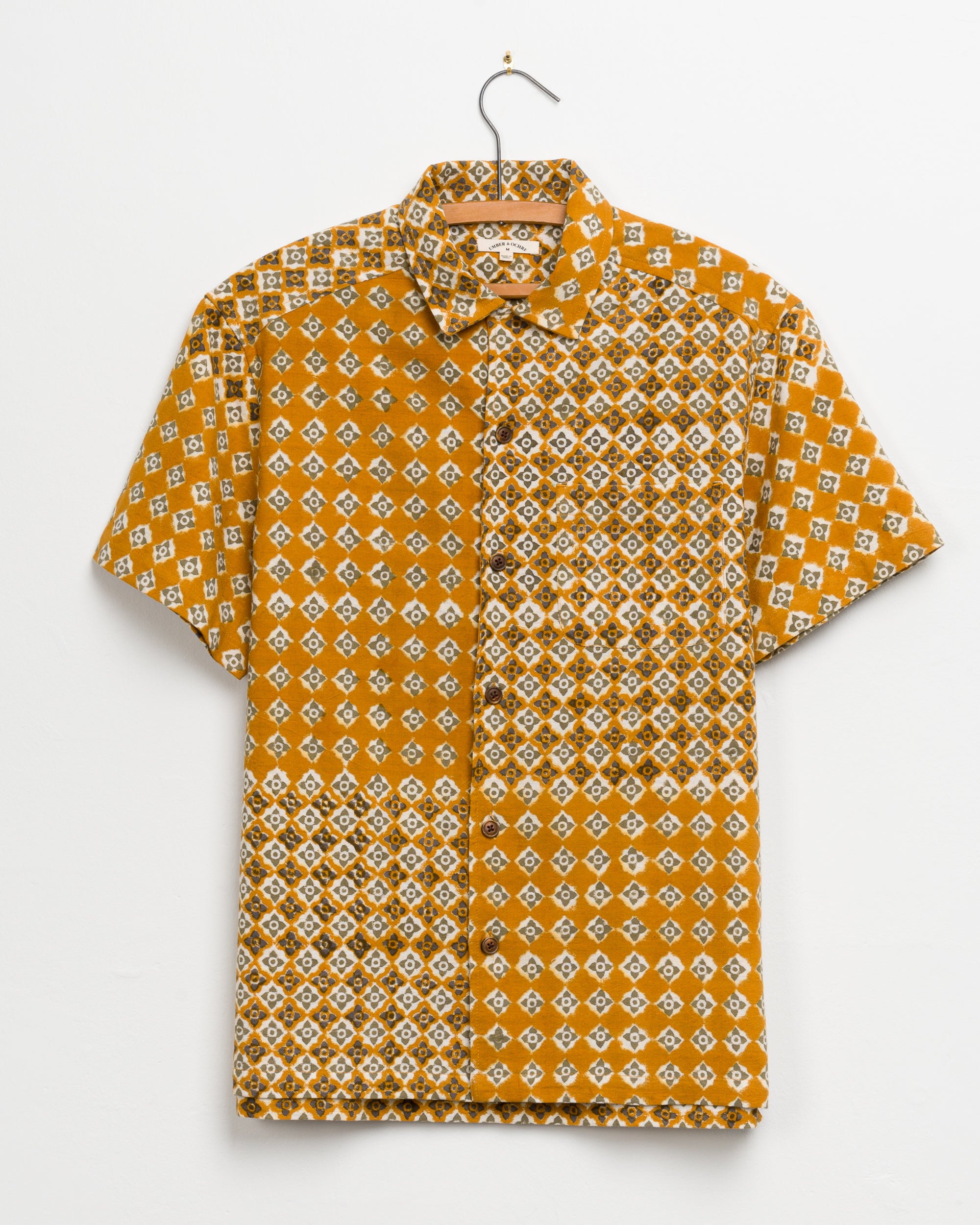 Khushi Camp Shirt in Engineered Umber
