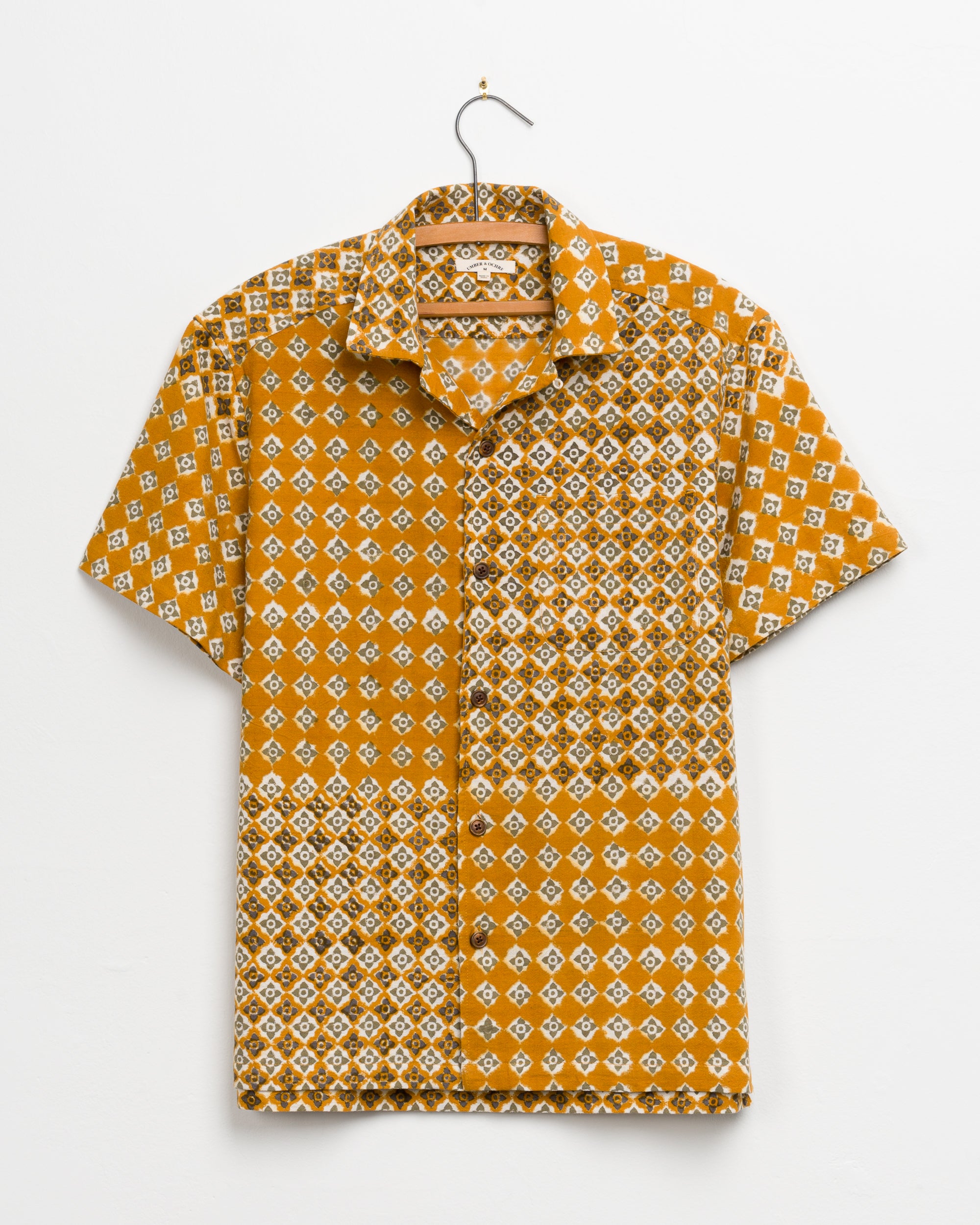Khushi Camp Shirt in Engineered Umber