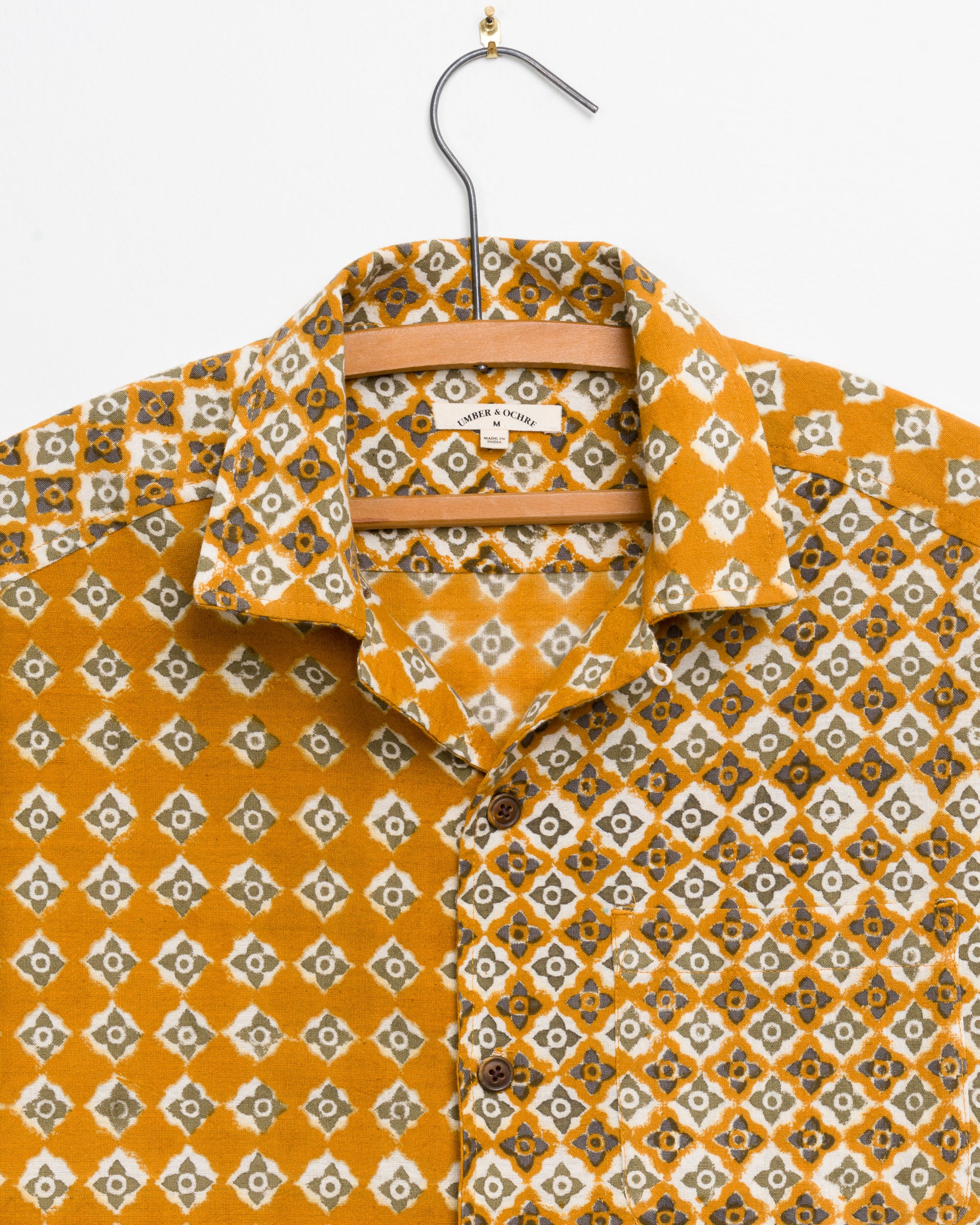 Khushi Camp Shirt in Engineered Umber