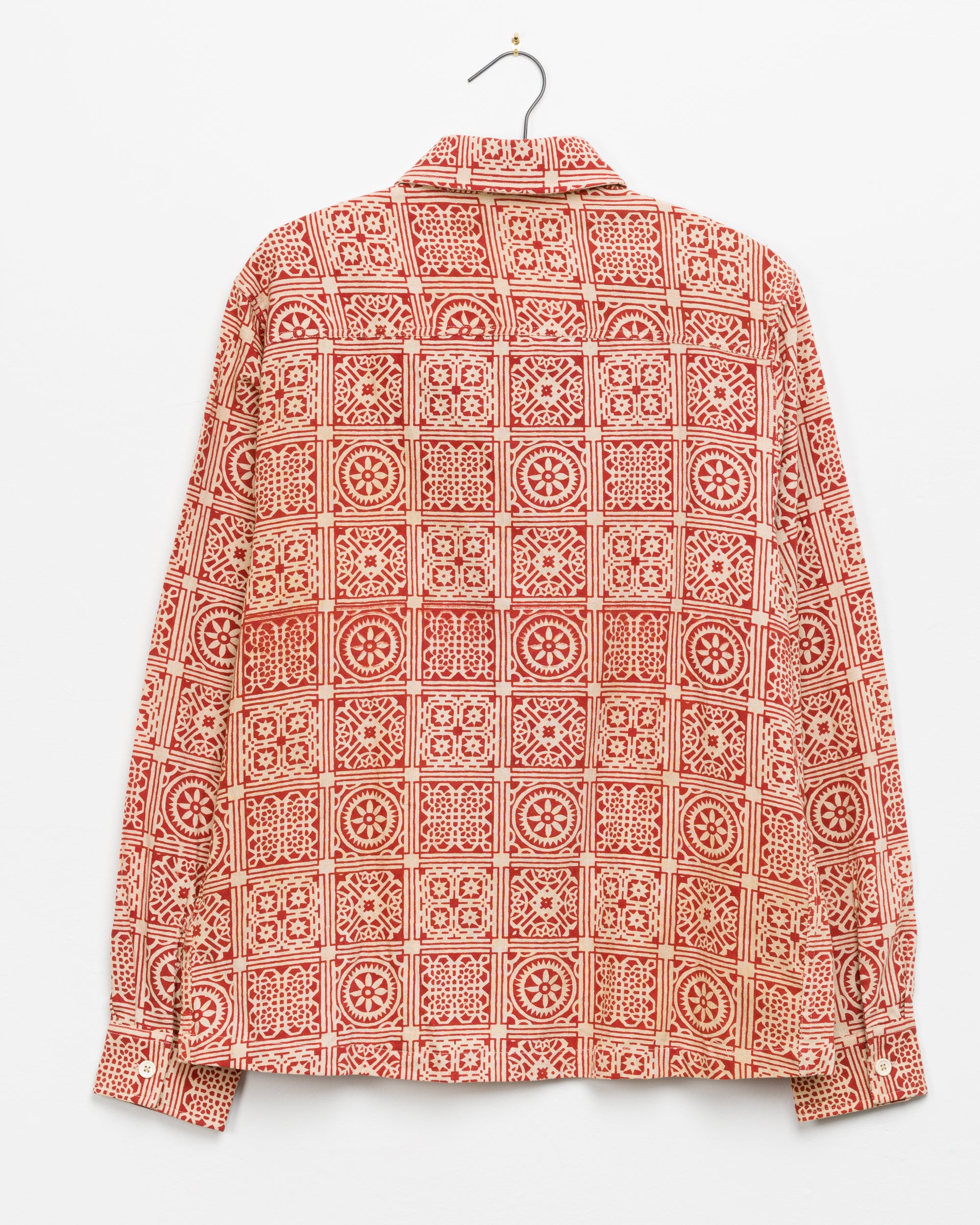 Vivek Overshirt in Red Tiles