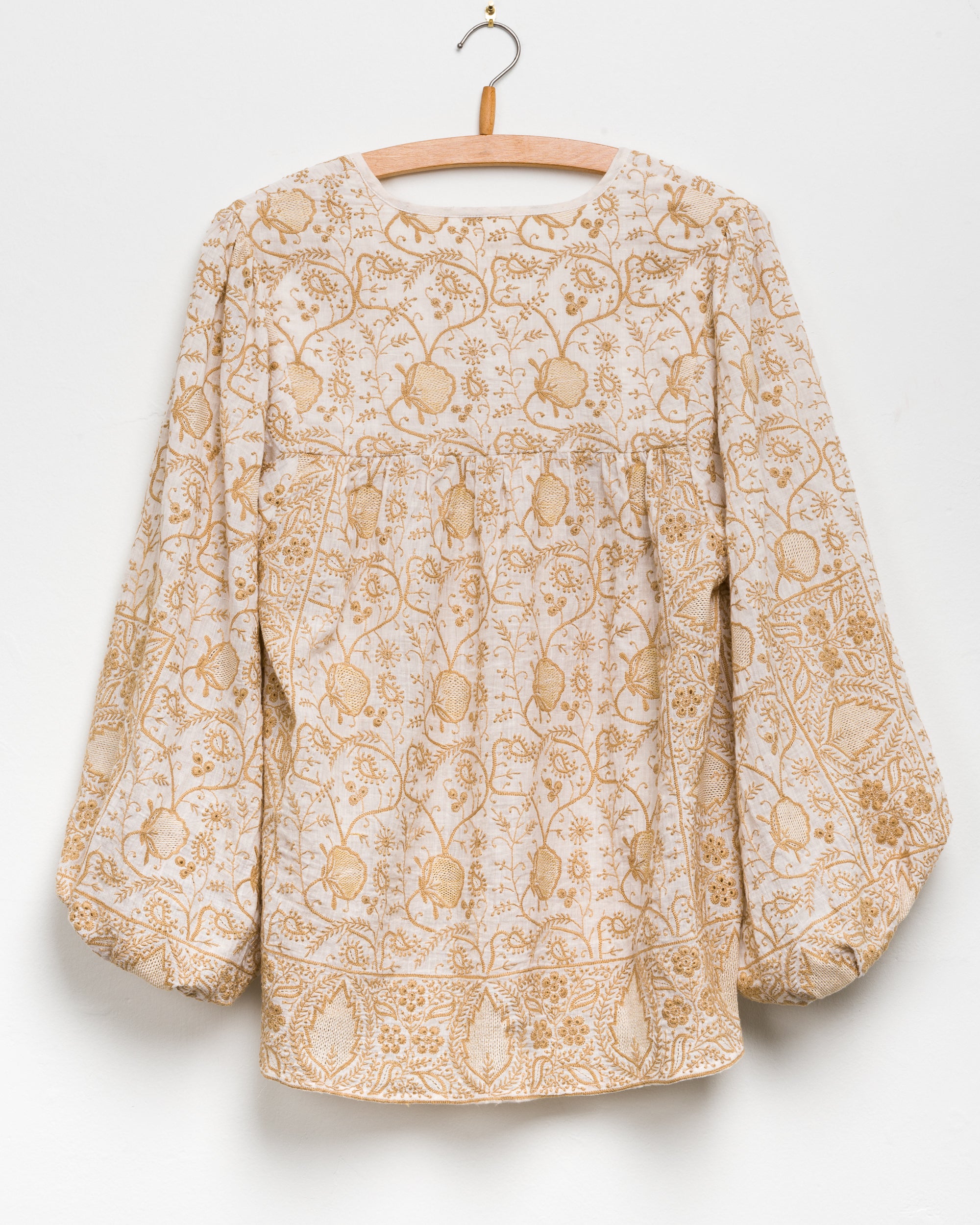 Madhuri L/S Embroidered Peasant Top