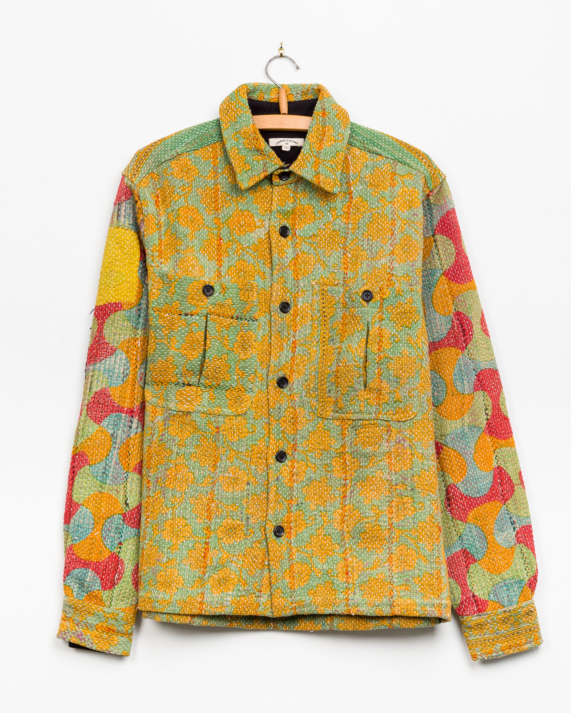 Vivek Overshirt in Quilted Kantha - XS