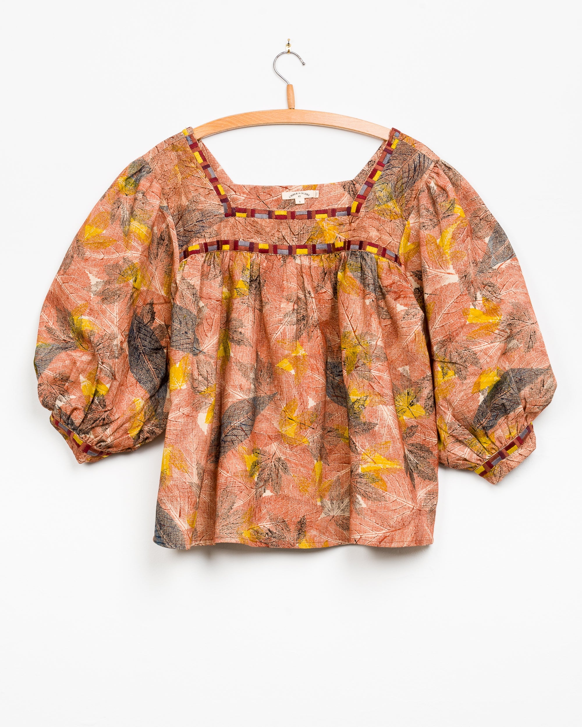 Devika Peasant Top in Leaf