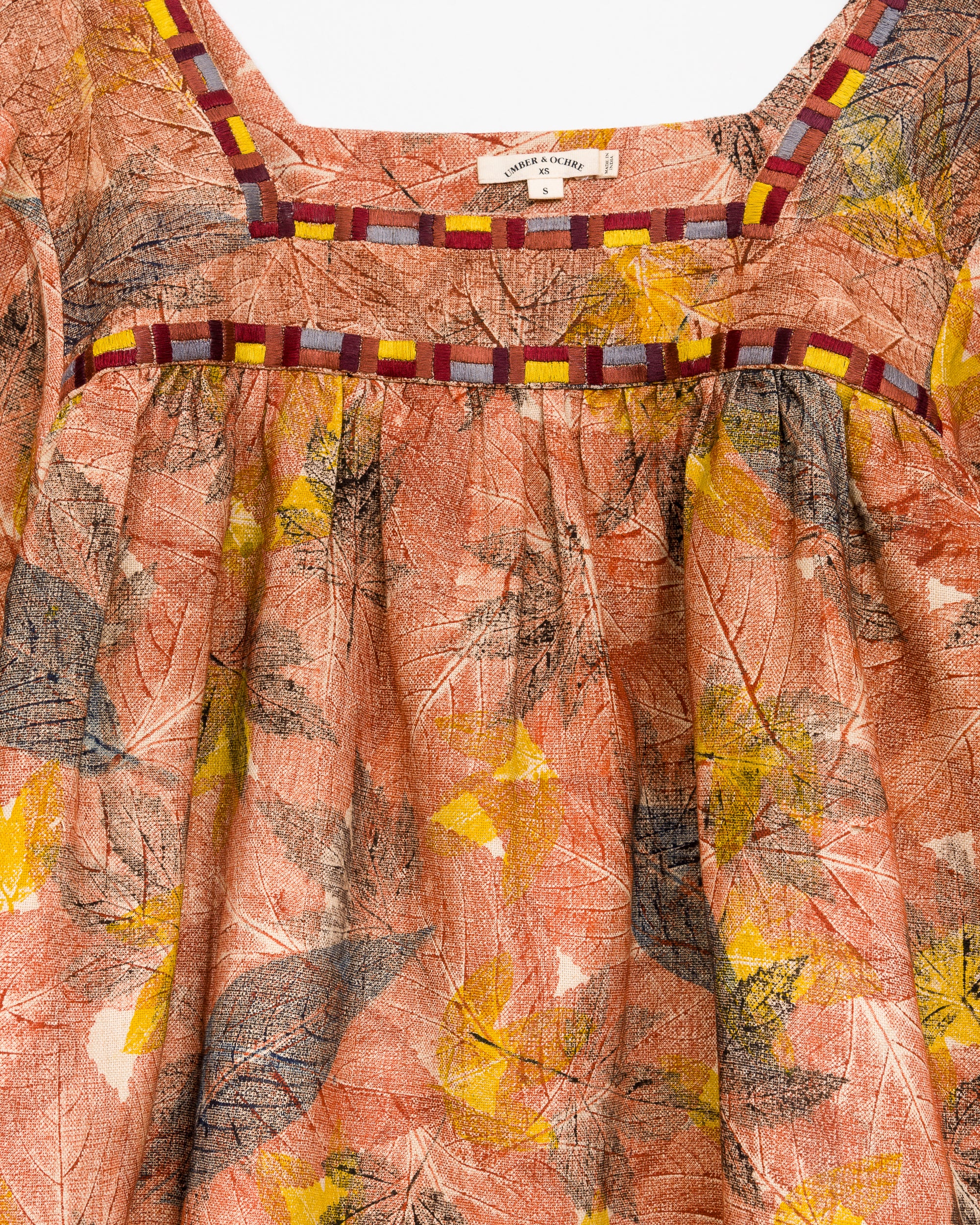 Devika Peasant Top in Leaf