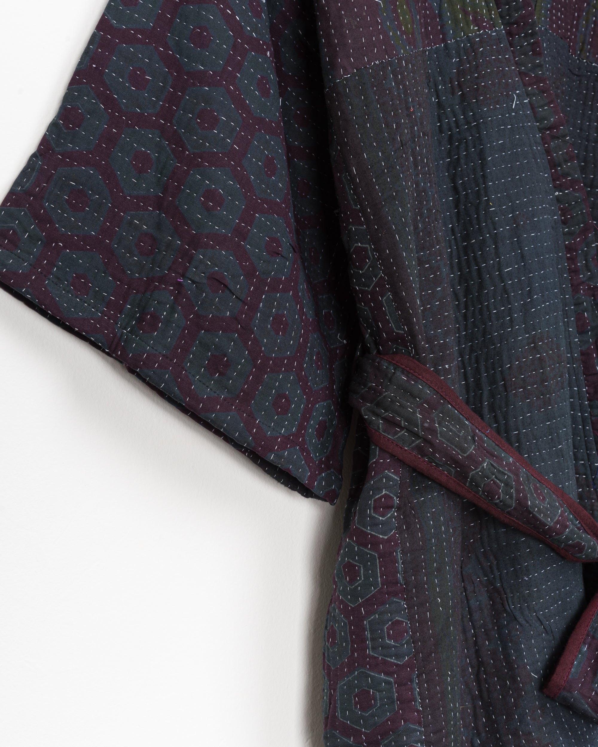 Taran Robe in Quilted Kantha - M/L