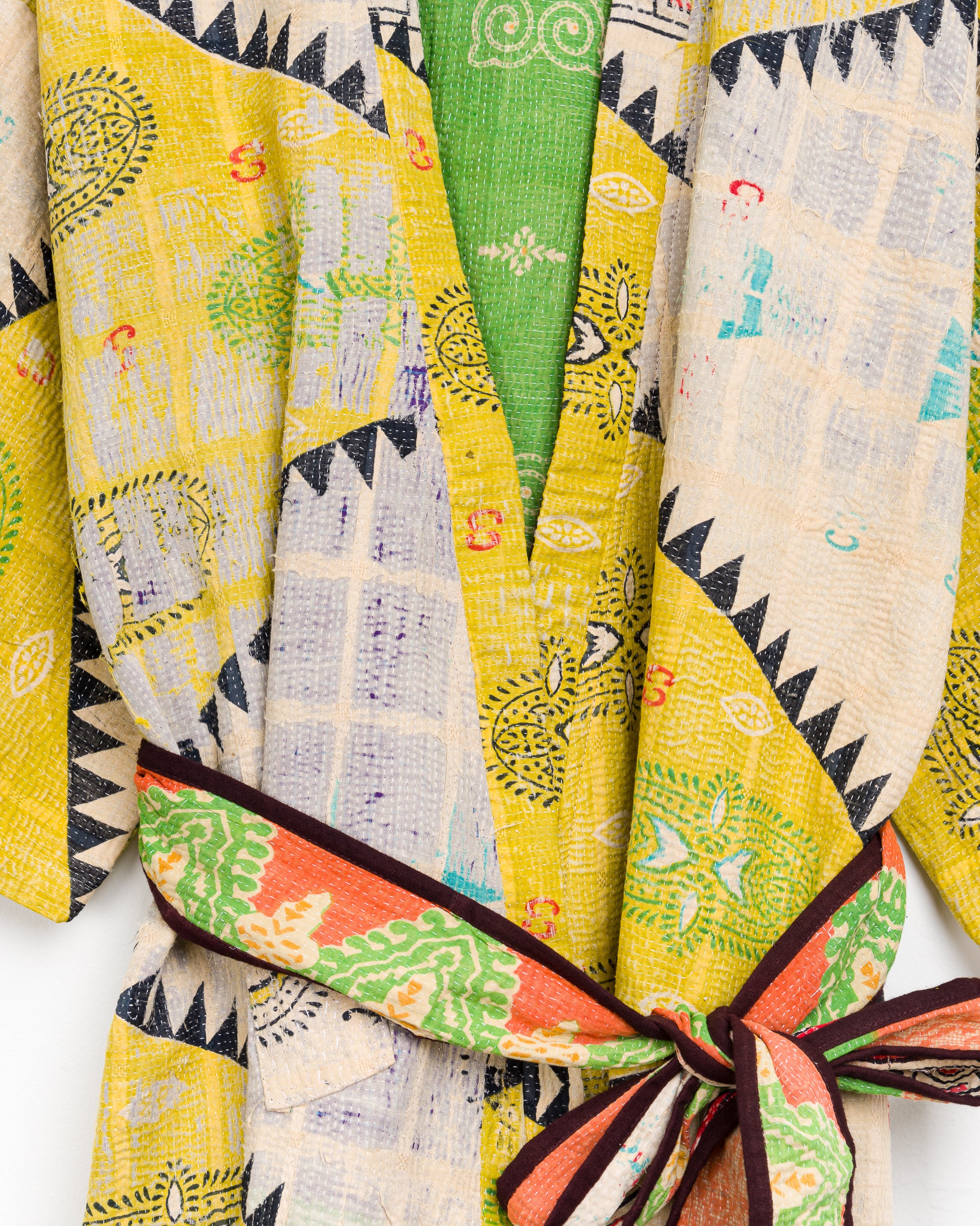 Taran Robe in Quilted Kantha - XS/S
