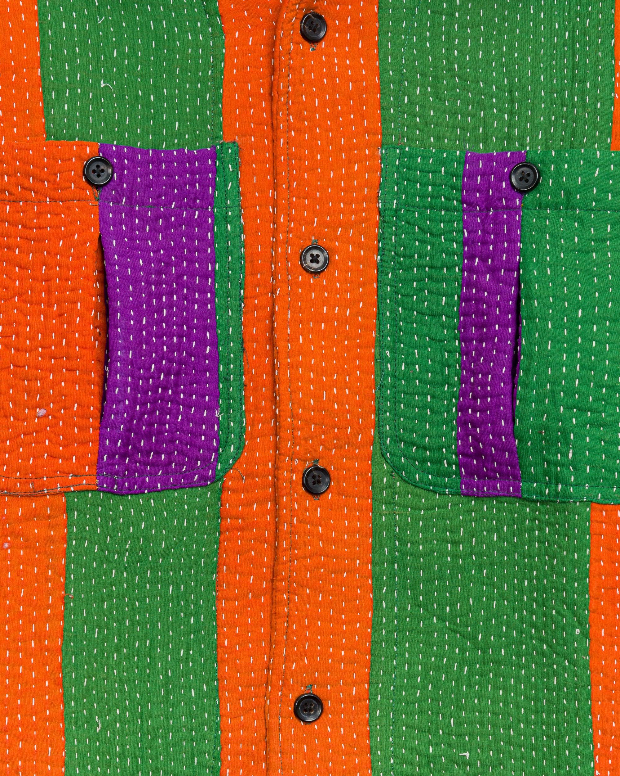 Vivek Overshirt in Quilted Kantha - XL