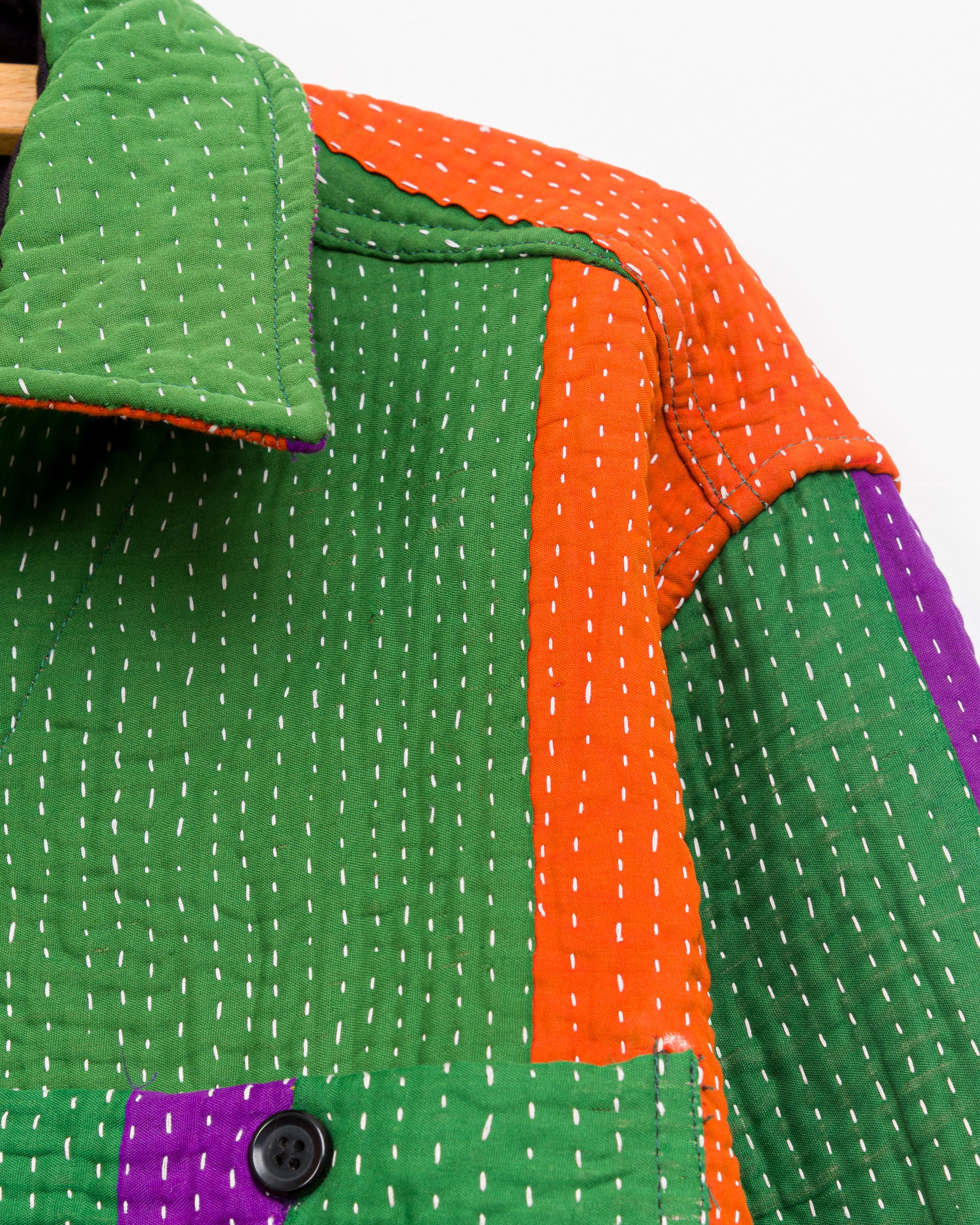 Vivek Overshirt in Quilted Kantha - XL