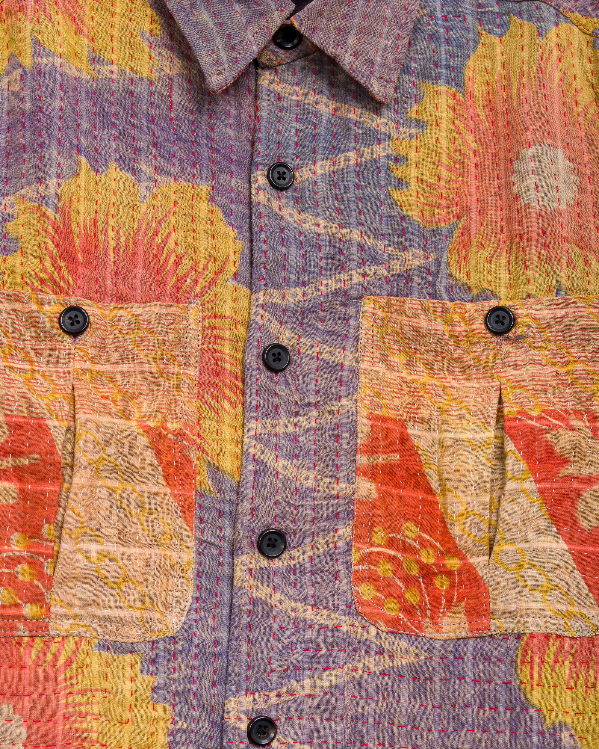 Vivek Overshirt in Quilted Kantha - XS