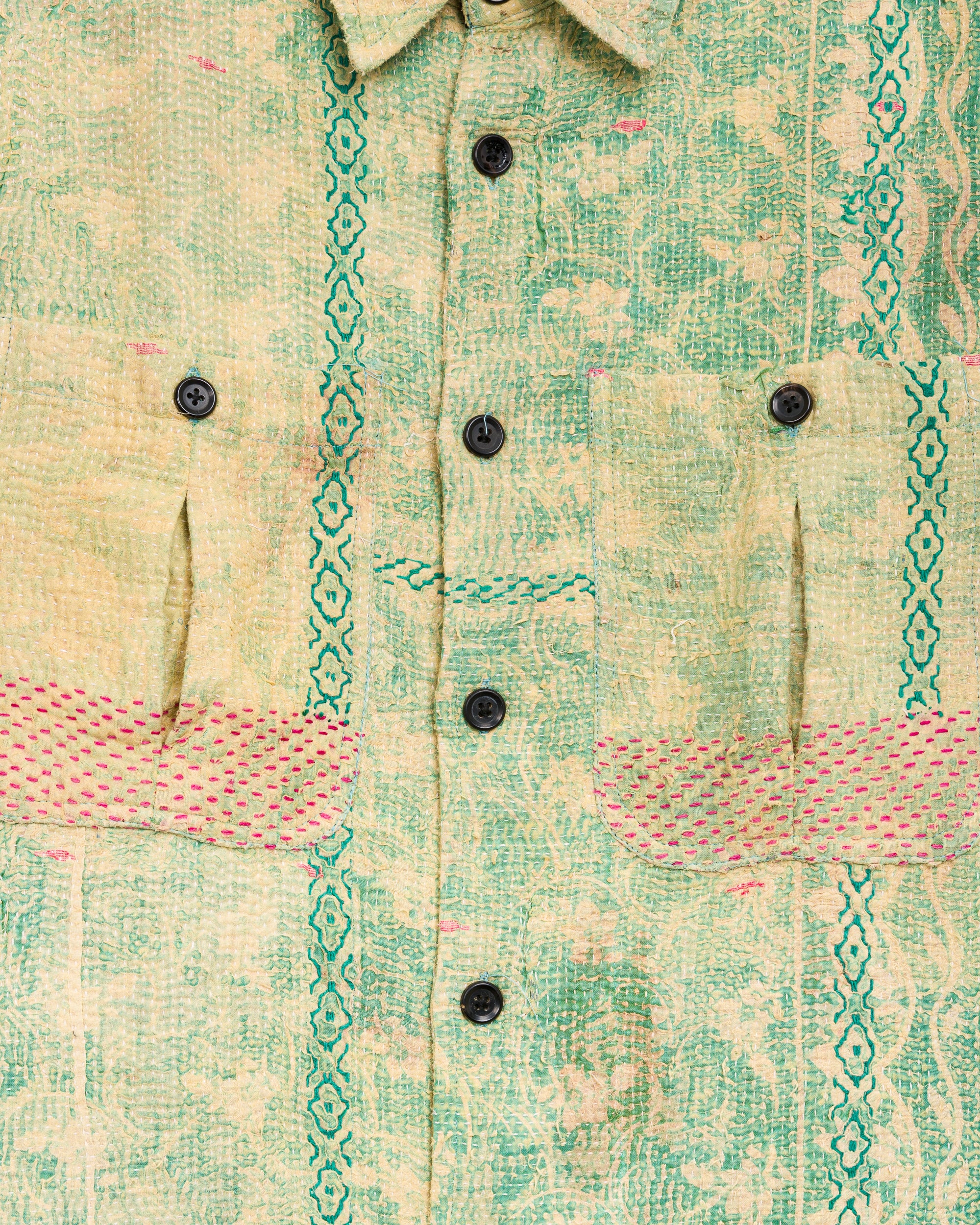 Vivek Overshirt in Quilted Kantha - XS
