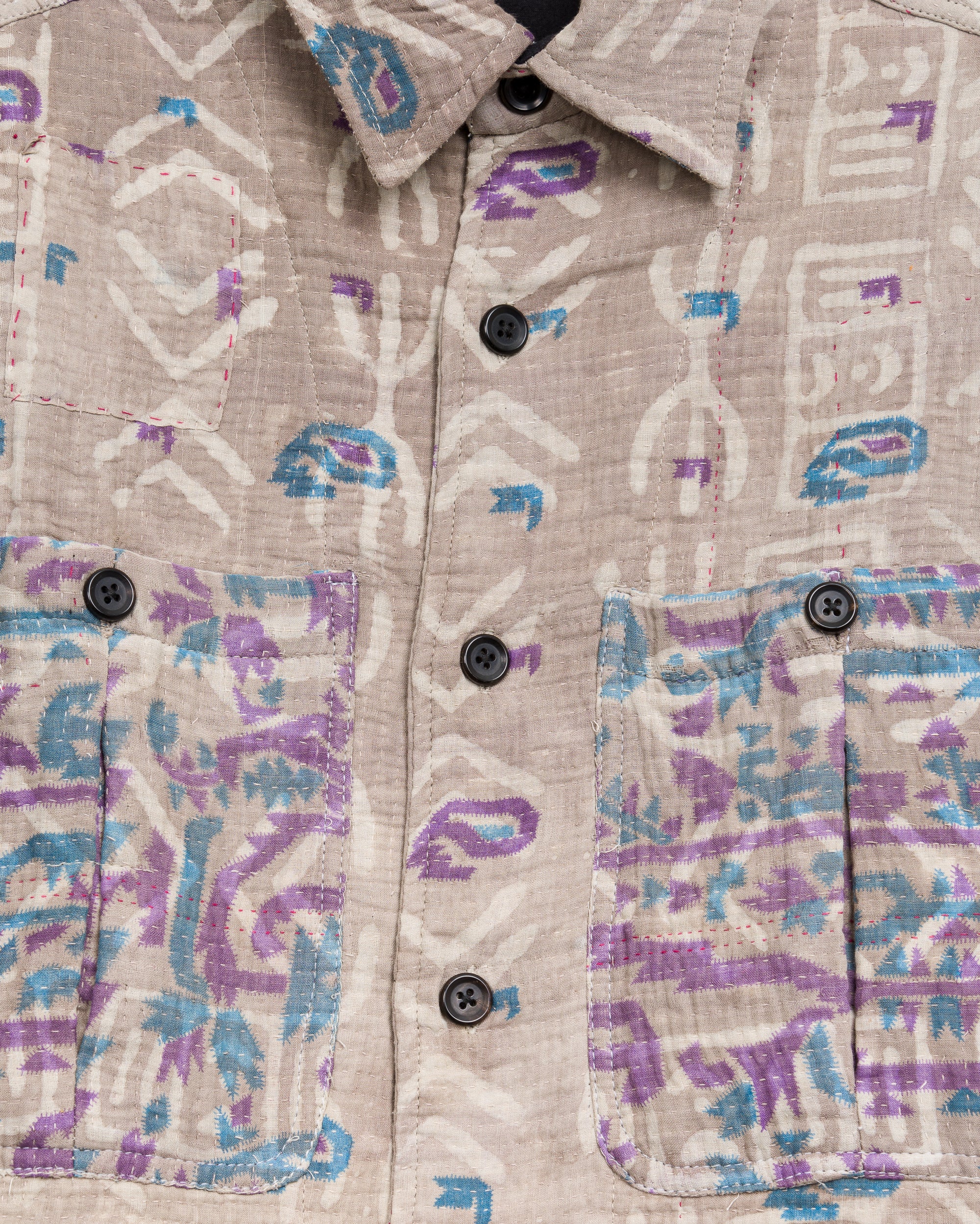 Vivek Overshirt in Quilted Kantha - S