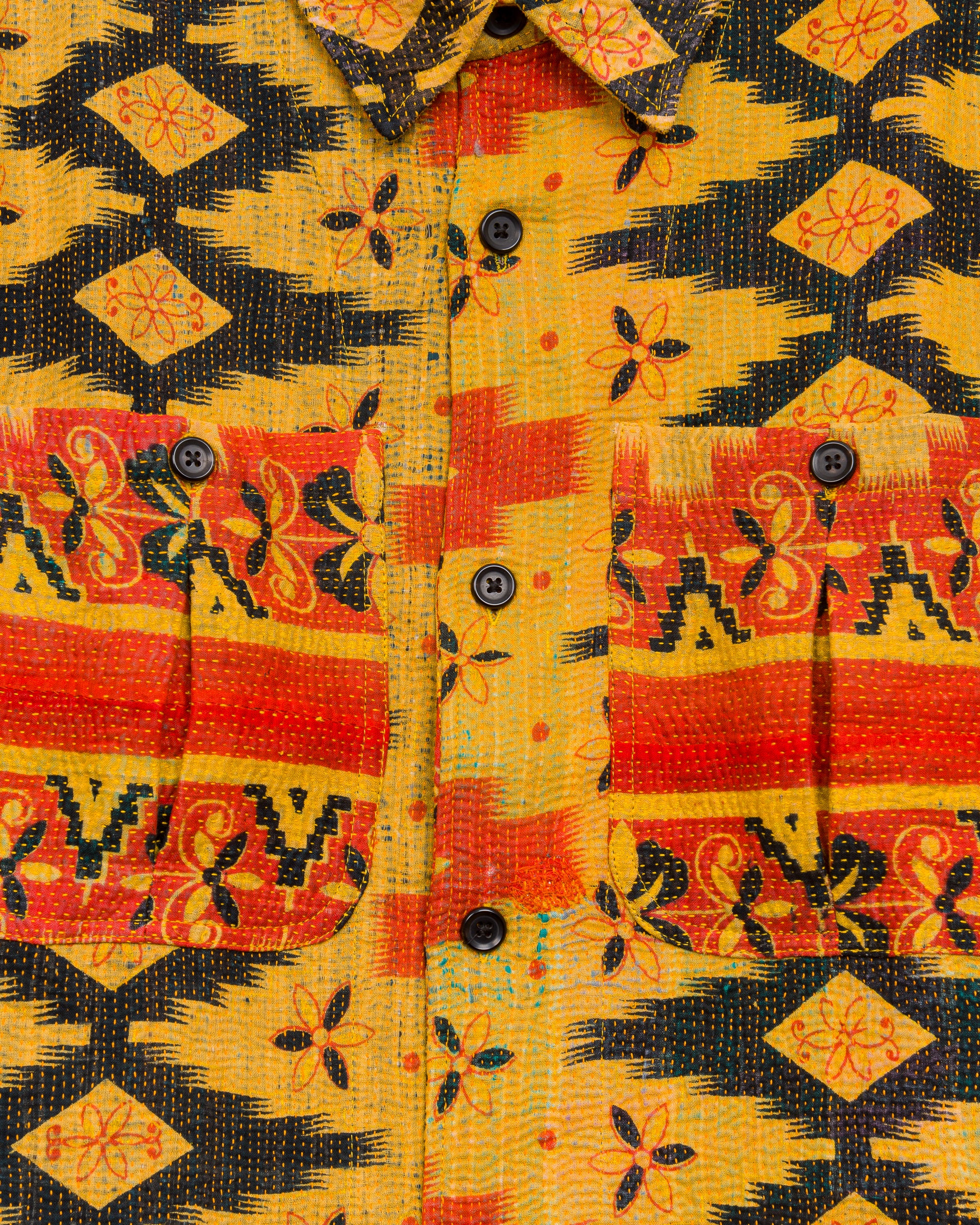 Vivek Overshirt in Quilted Kantha - XL