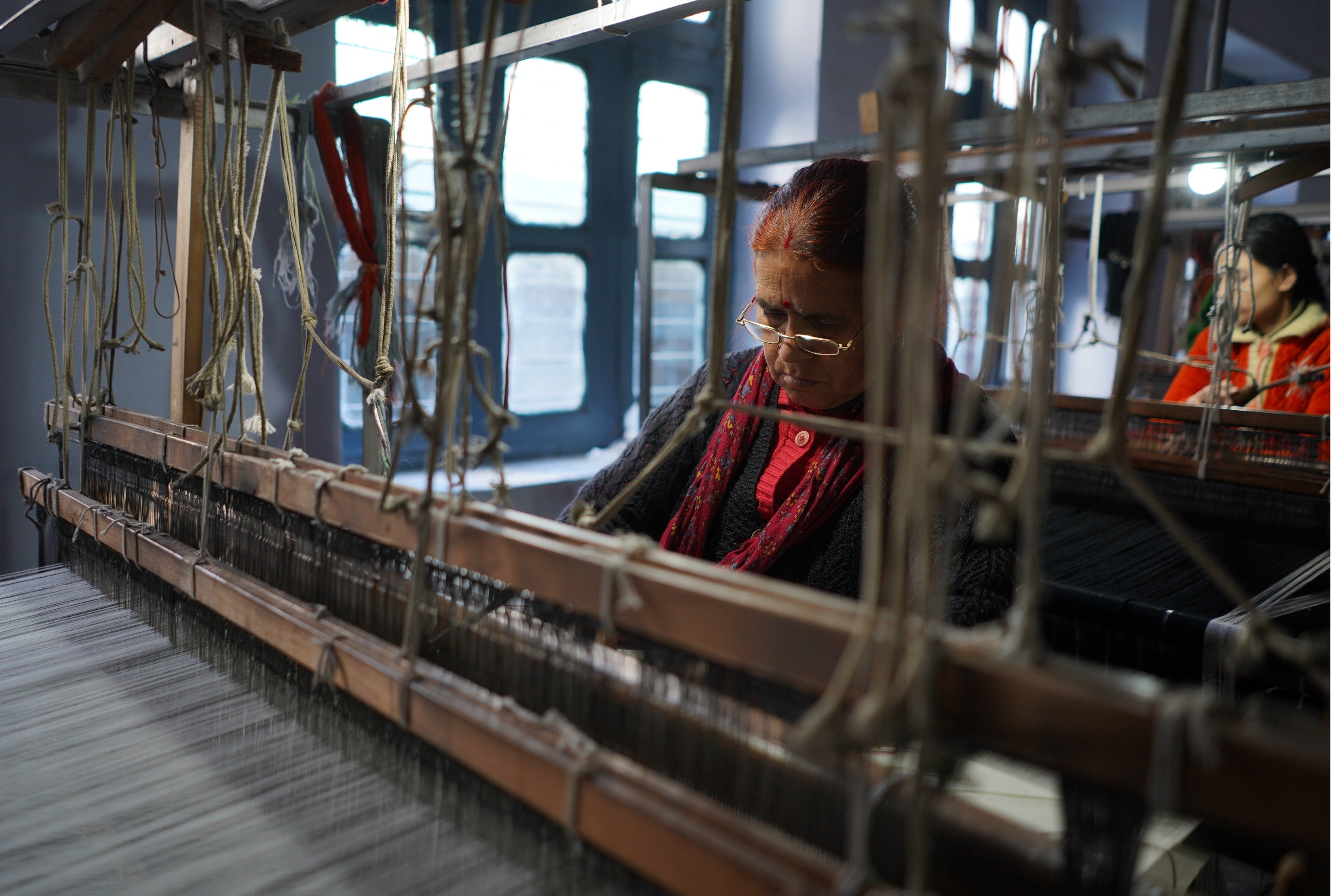 Traditional Handloom Pedal Weaving