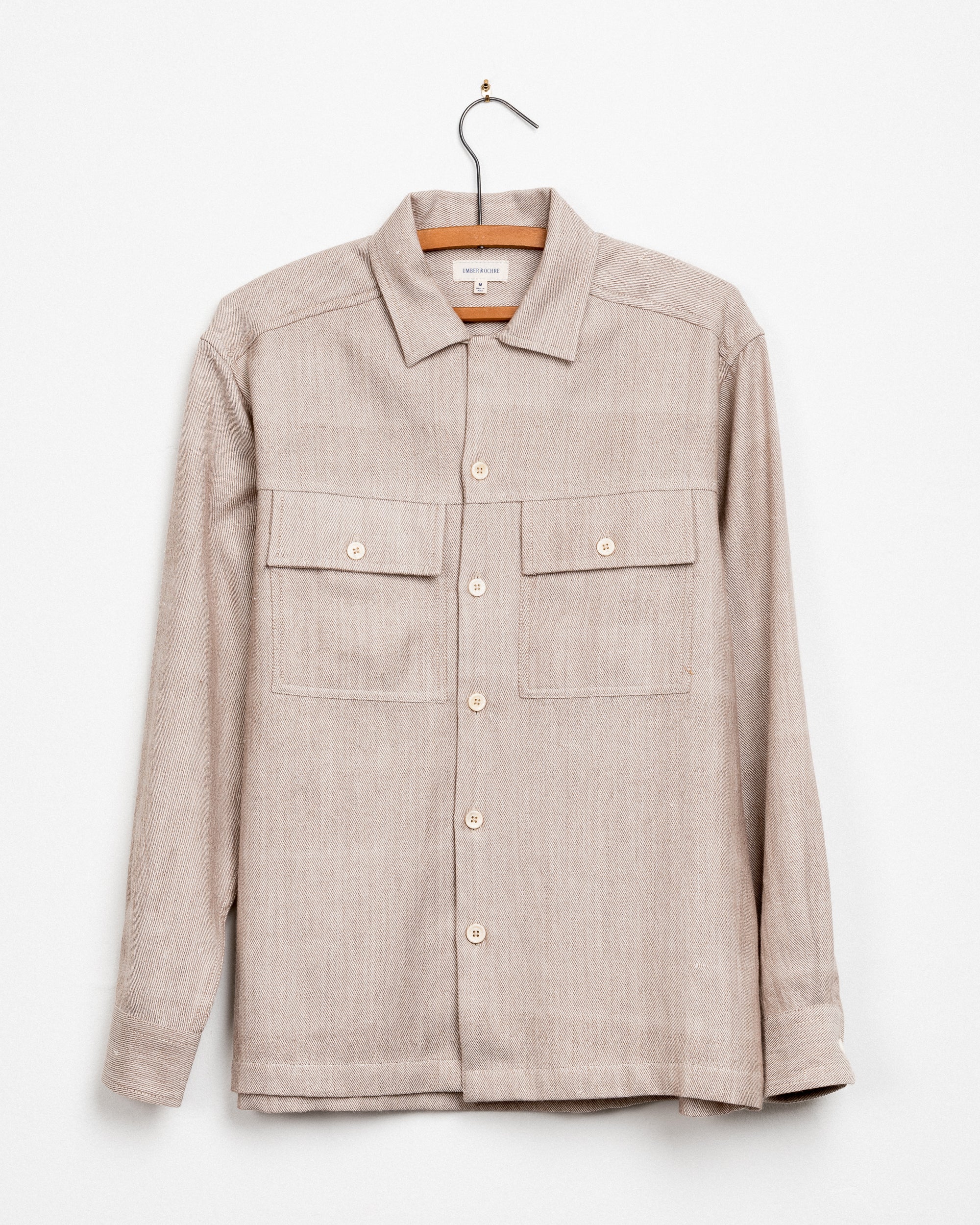 Harshil Two-Pocket L/S Shirt in Sand