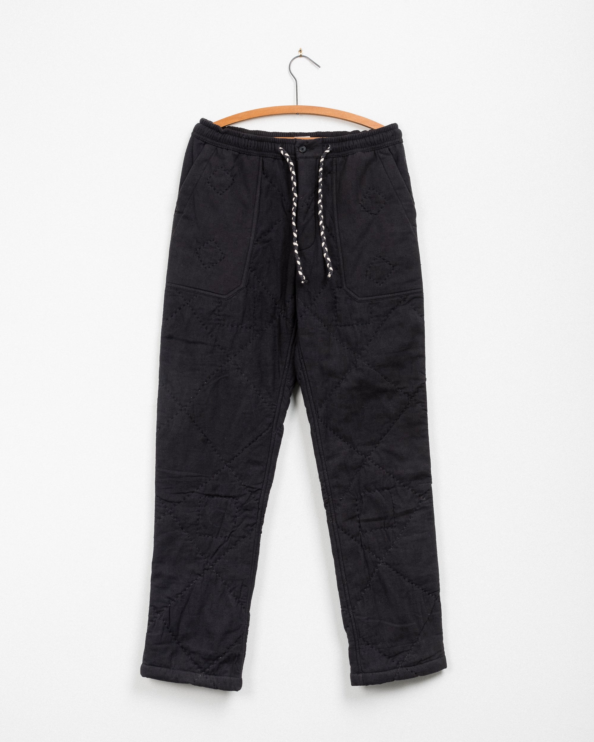 Harshad Utility Pant in Black Quilted Kantha
