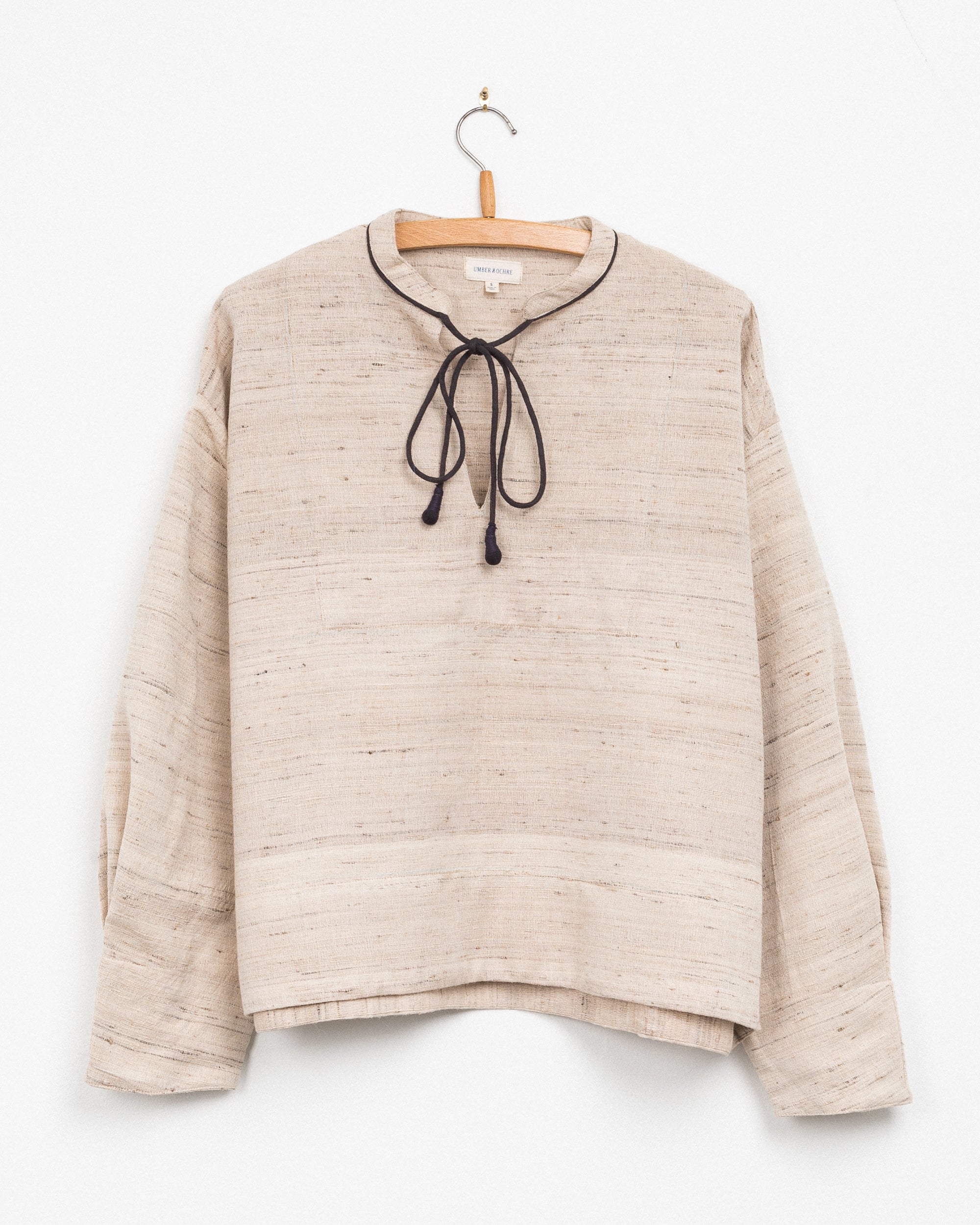 Hemani Tie Top in Camel Silk