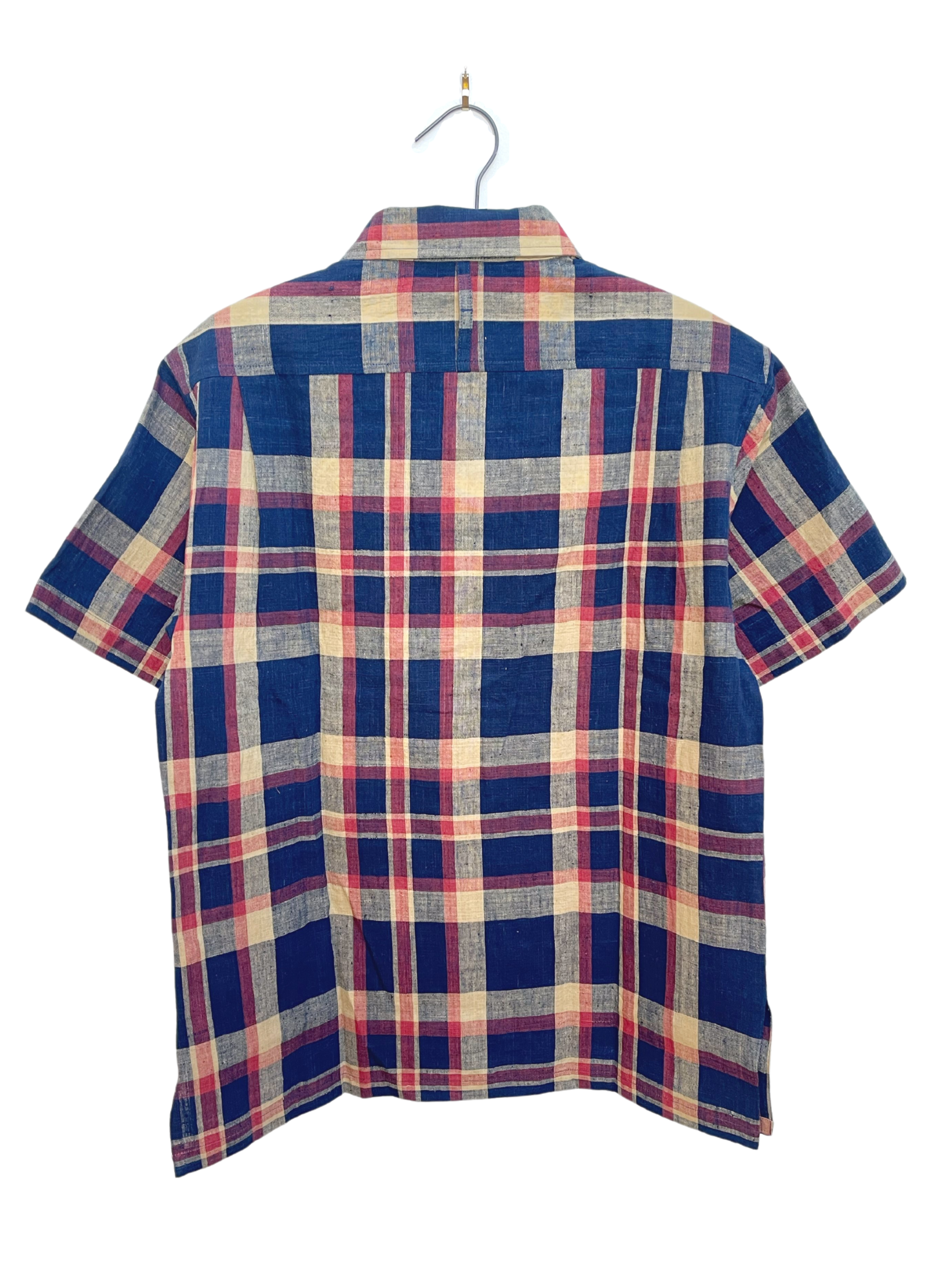 Khushi Shirt in Navy Madras Plaid