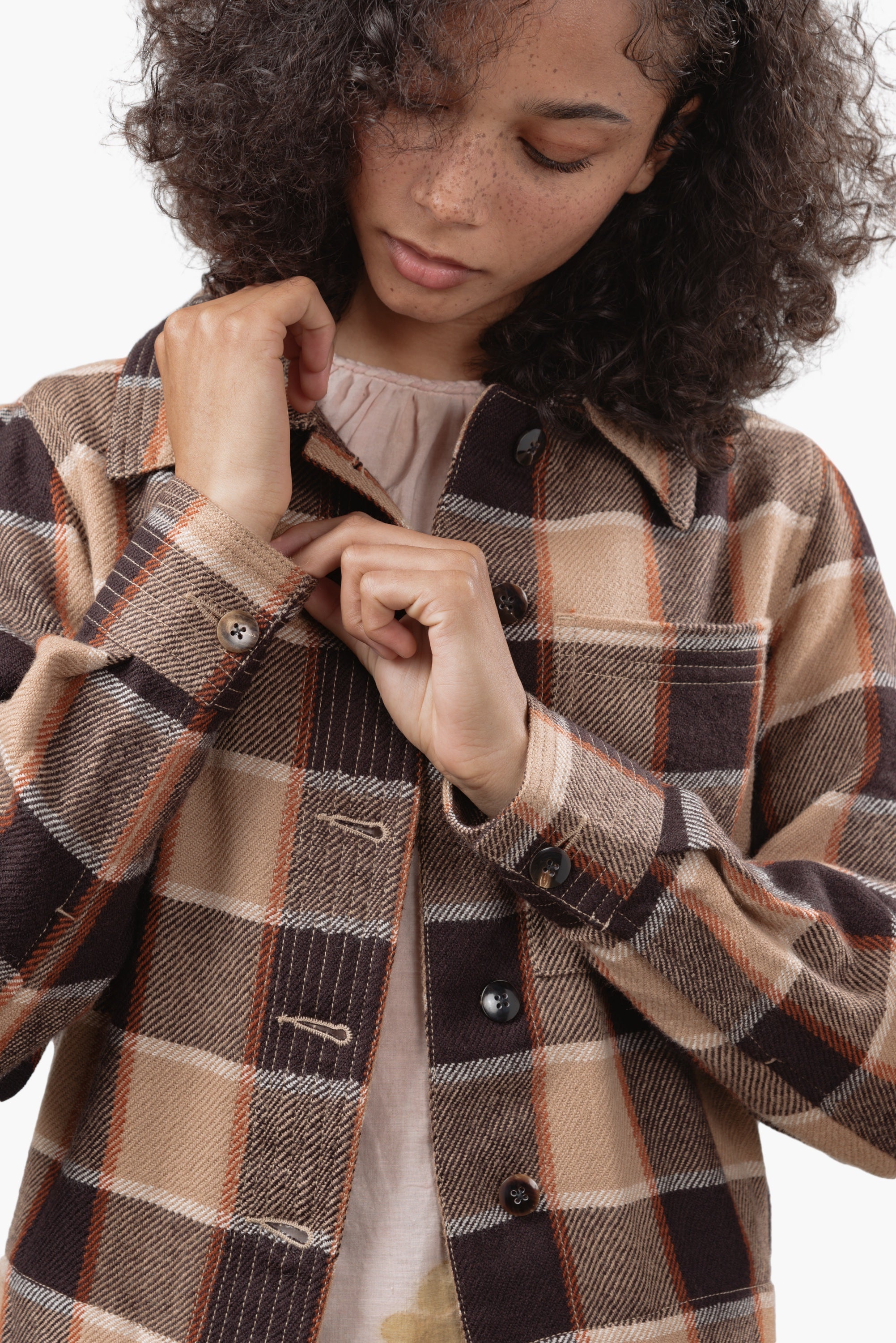 Padma Jacket in Wool Plaid