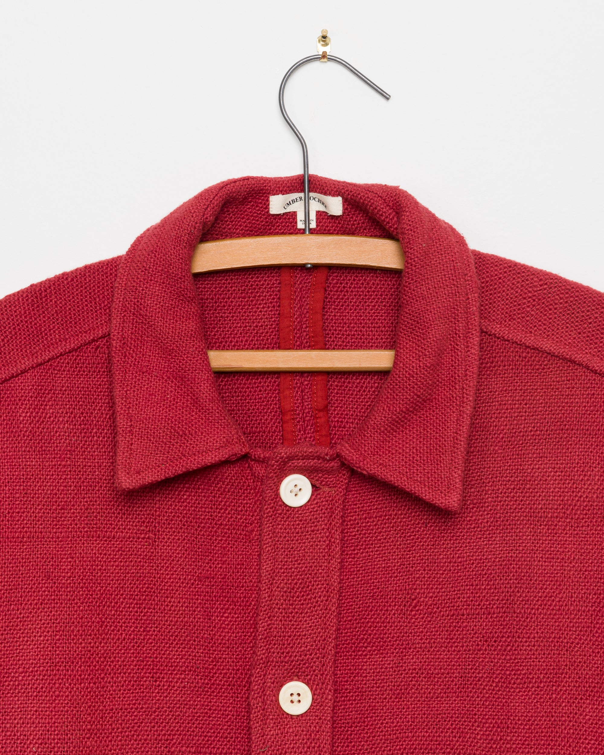 Chore Coat in Red Nubby Cotton