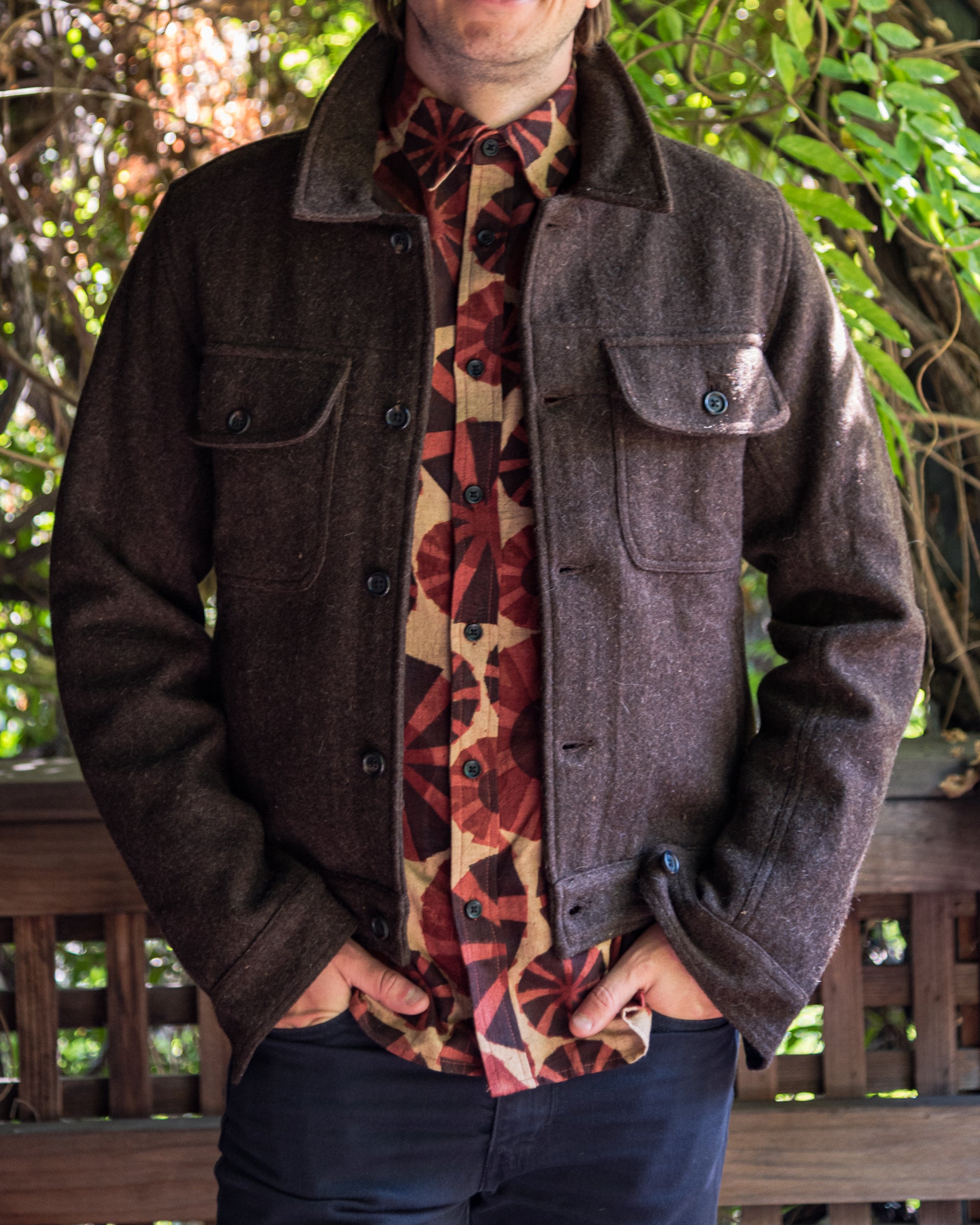 Abhay Jacket in Tobacco Yak Wool