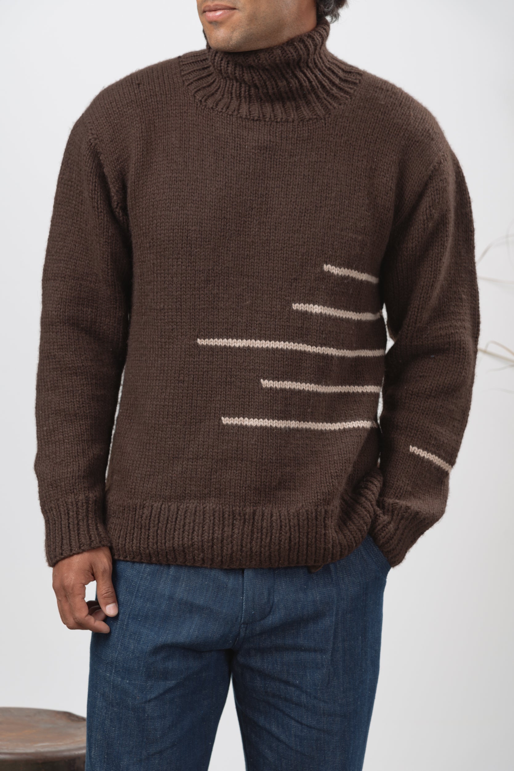 Rahi Sweater in Chocolate Yak/Lambswool