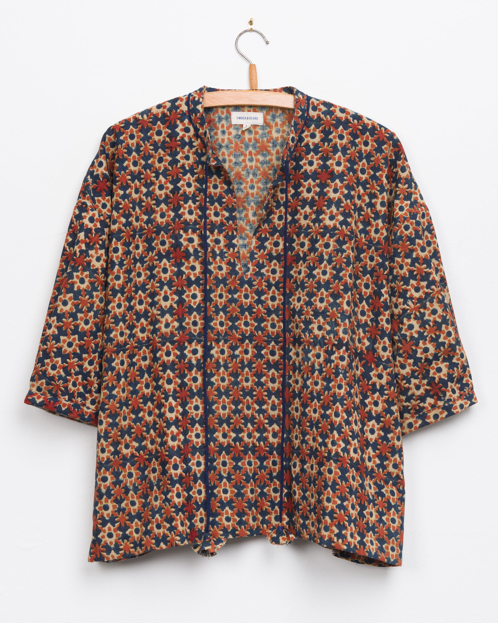 Hema Top in Rust Floral Block