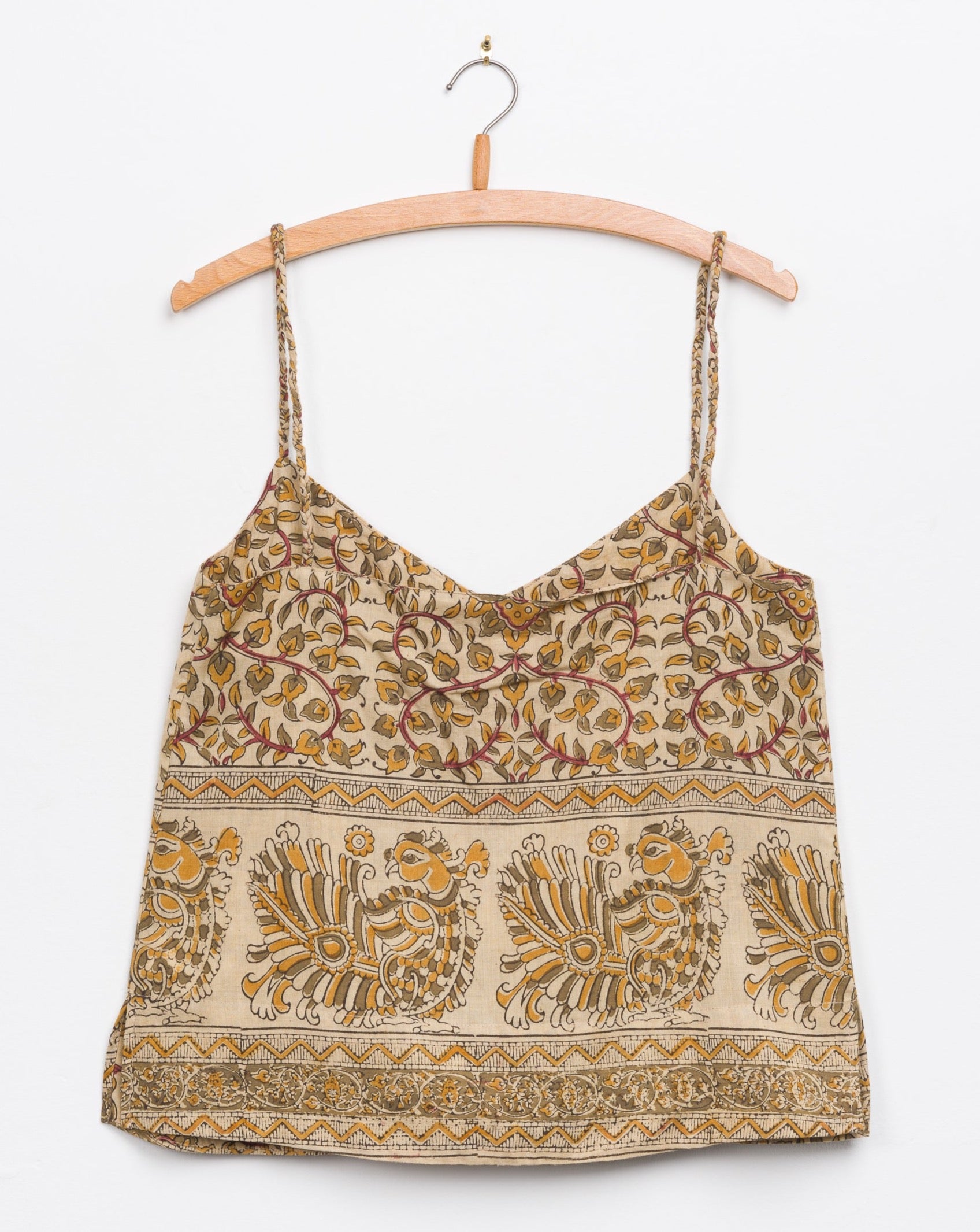 Tanvi Camisole in Rust Peacock Border