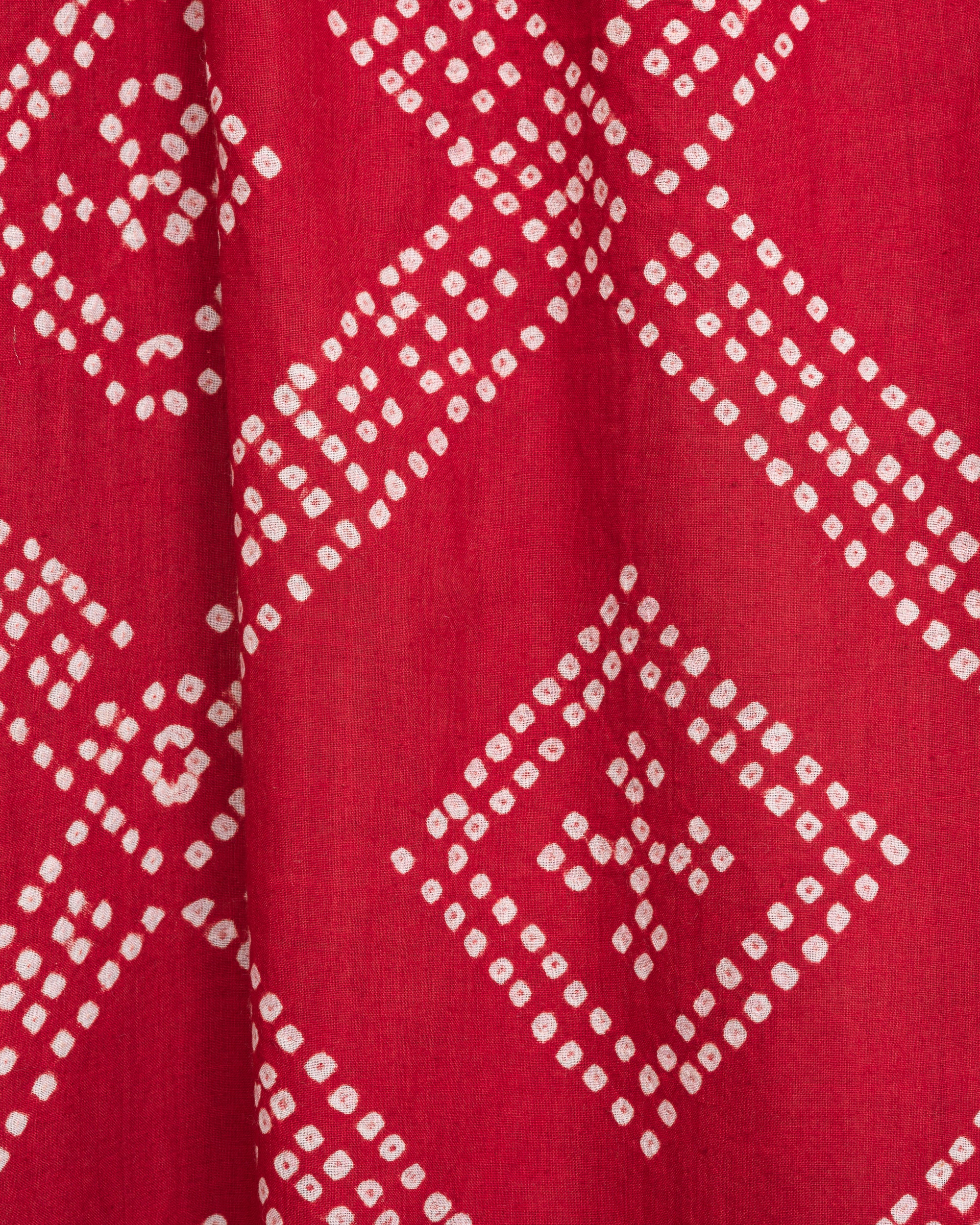 Kavya Skirt in Red Tile Bandhani