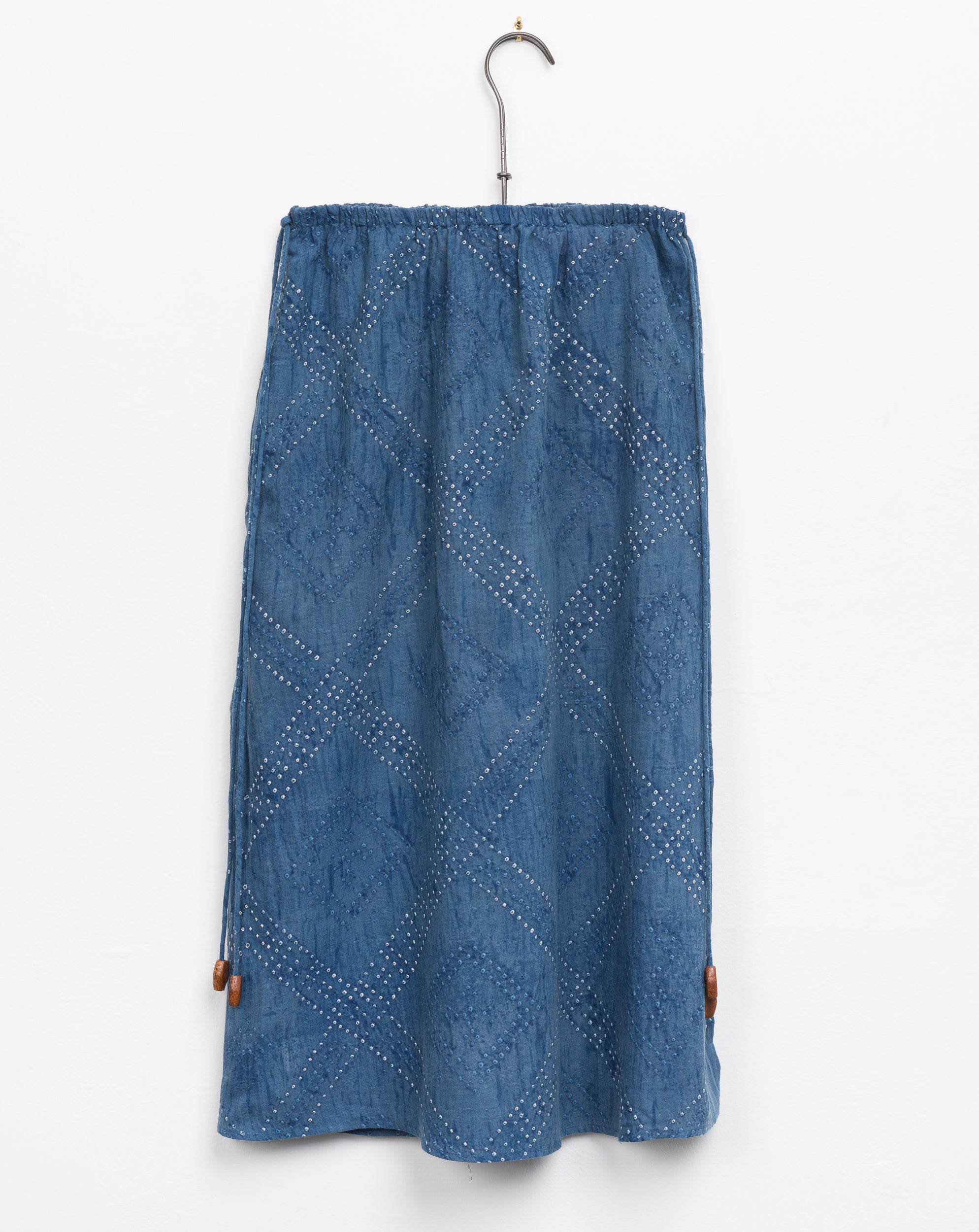 Kavya Skirt in Indigo Tile Bandhani