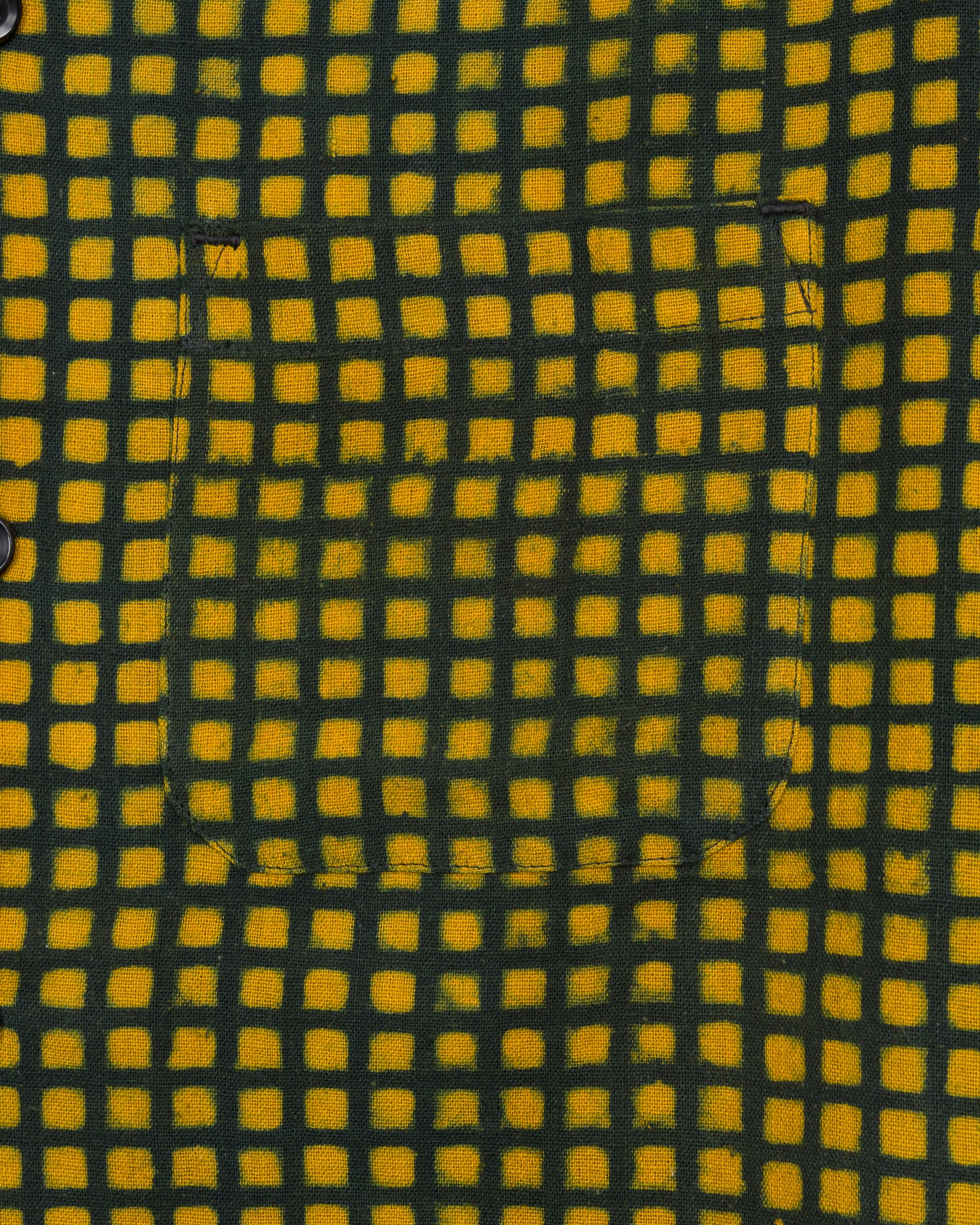 Khushi Camp Shirt in Grass Grid Block